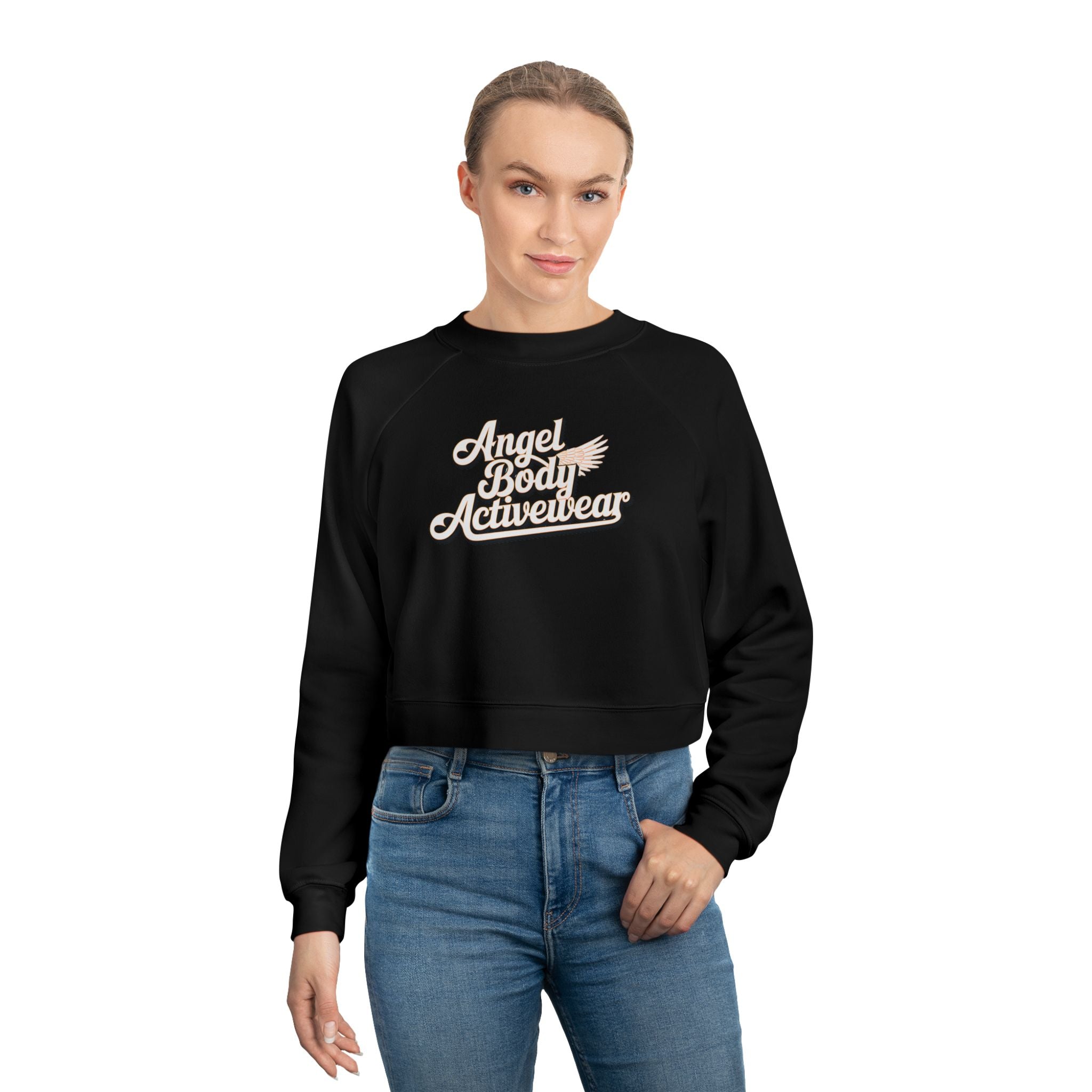 Angel Body Activewear Women's Cropped Fleece Pullover - Stylish & Cozy Sweatshirt for Athleisure - Angel Body
