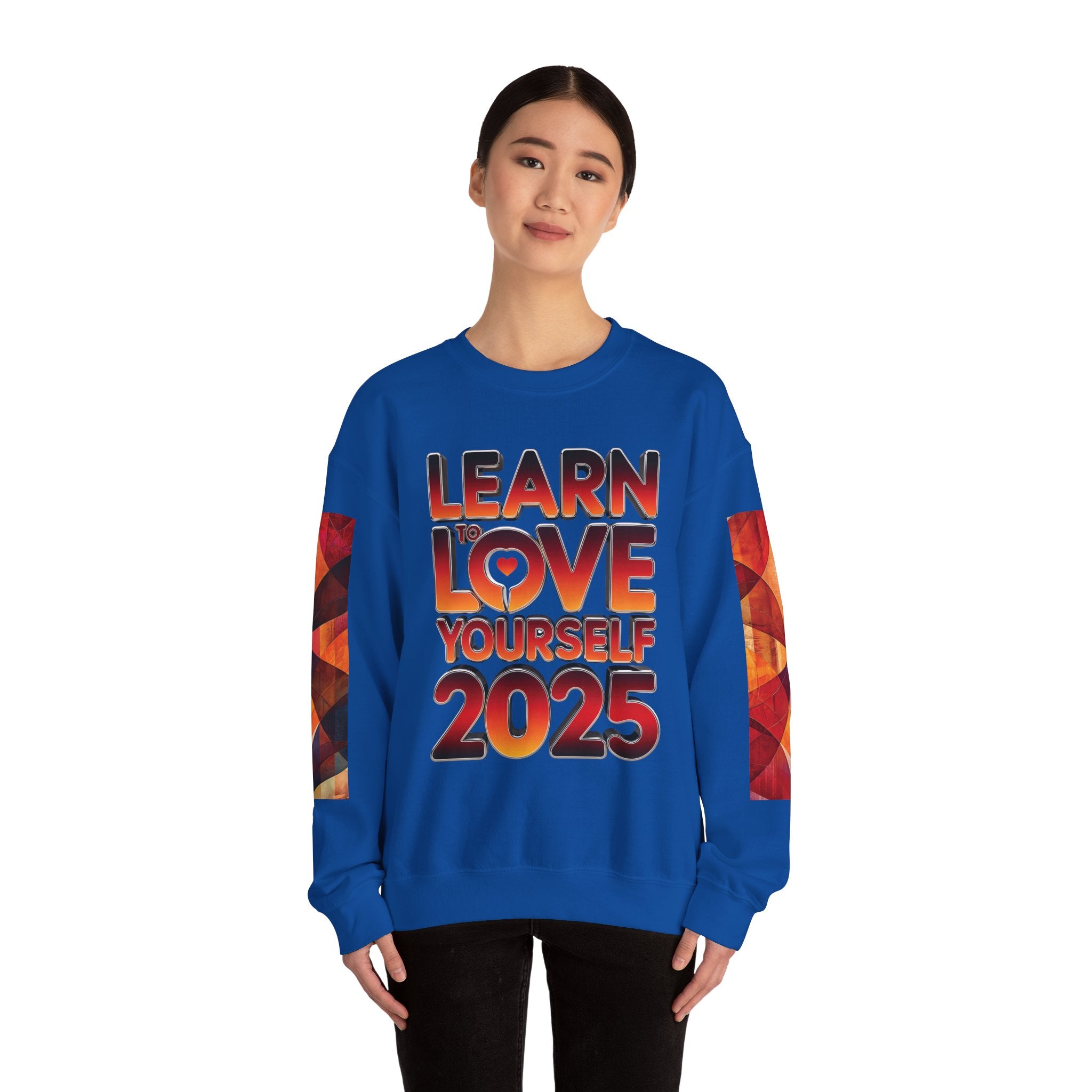 Learn to Love Yourself 2025 Crewneck Sweatshirt - Angel Body