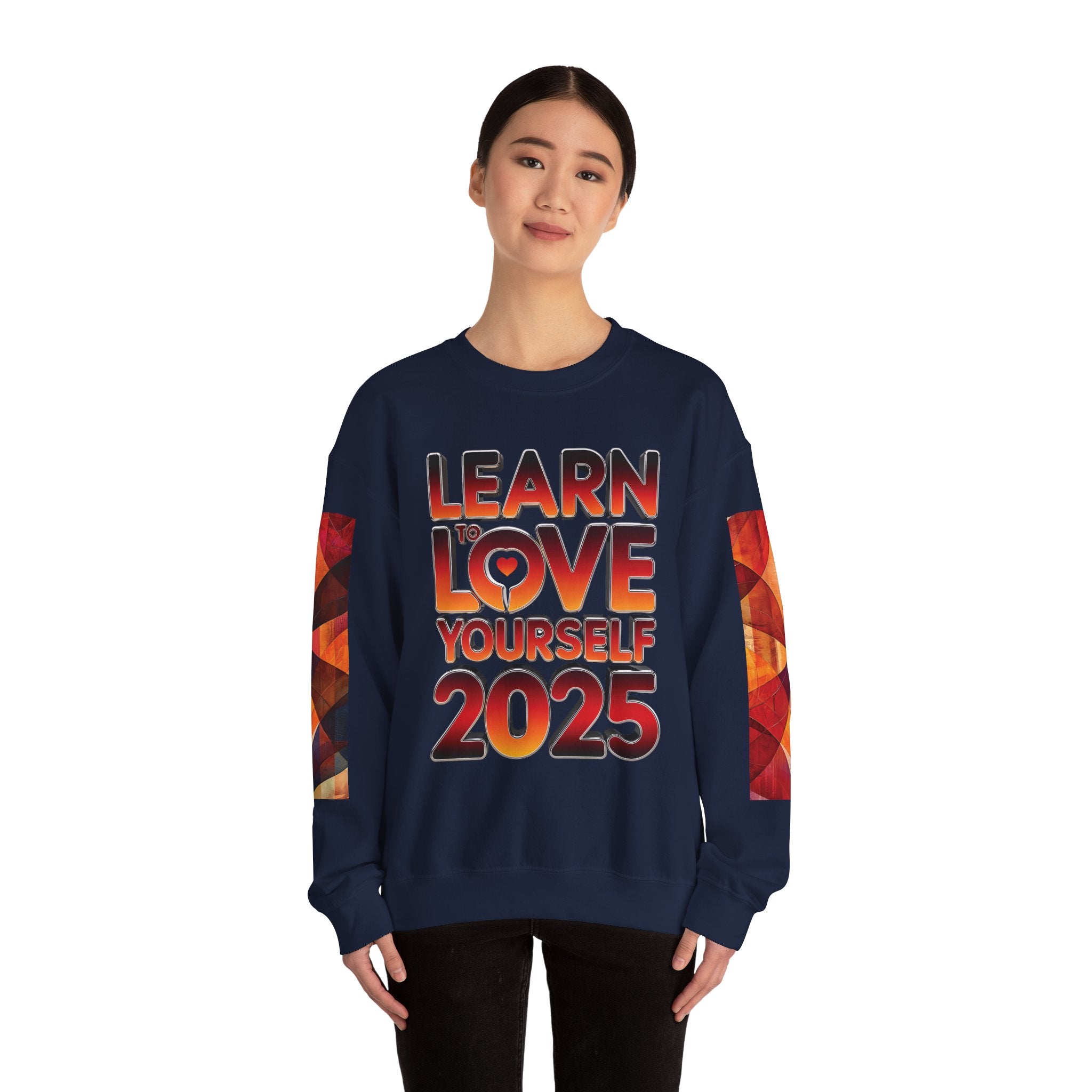 Learn to Love Yourself 2025 Crewneck Sweatshirt - Angel Body