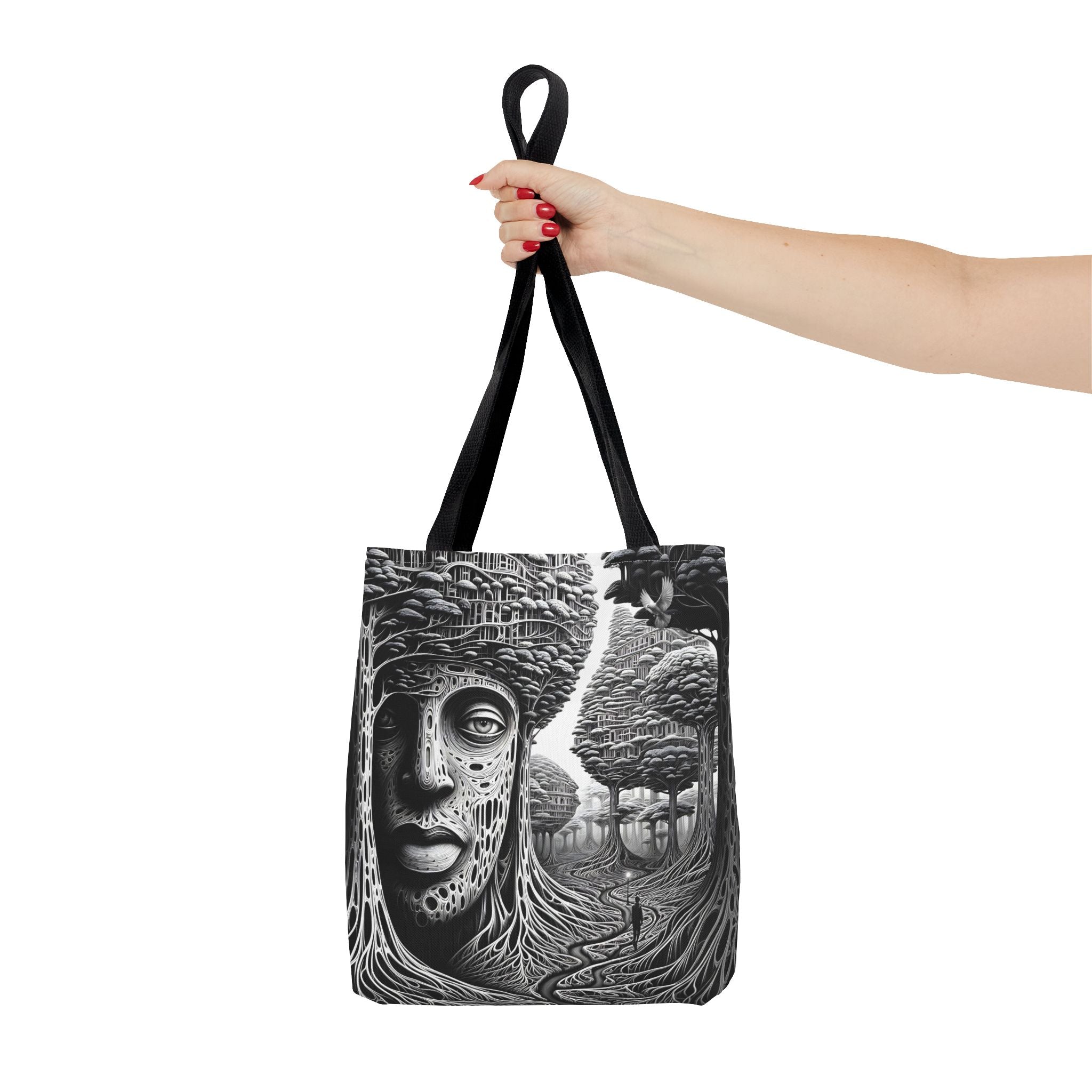 Elegant Crane Tote Bag - Artistic Nature Design for Daily Use and Celebrations - Angel Body