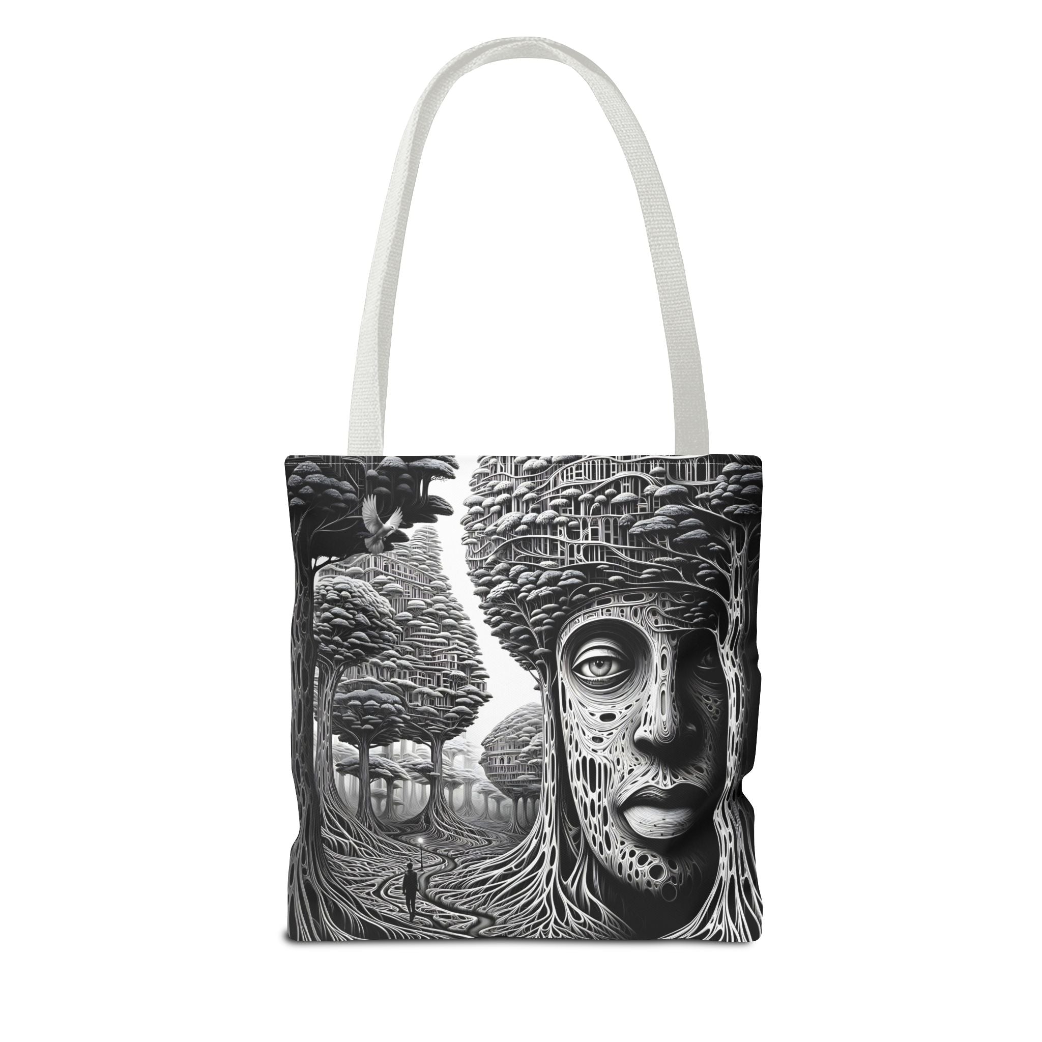 Elegant Crane Tote Bag - Artistic Nature Design for Daily Use and Celebrations - Angel Body