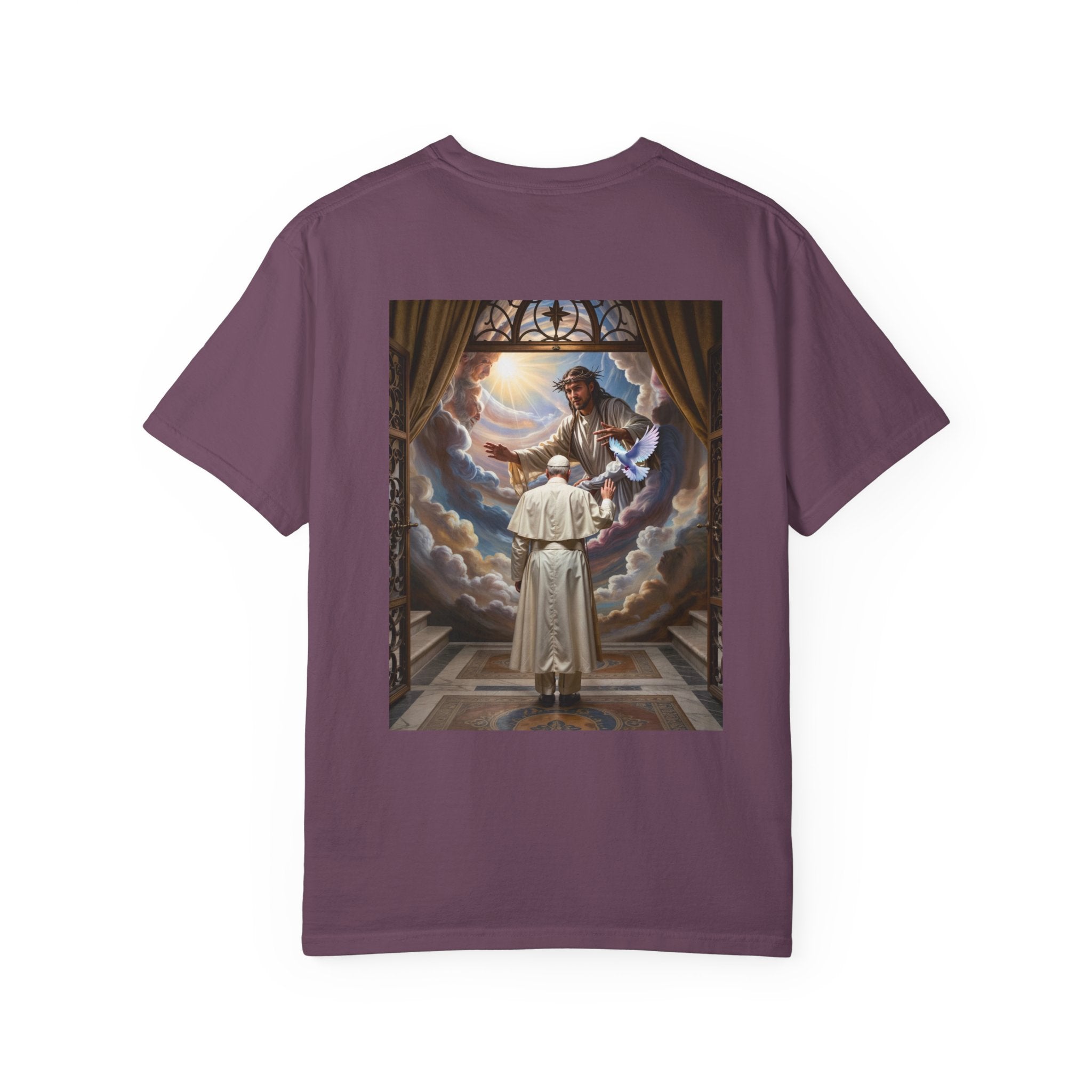 Artistic Unisex Garment-Dyed T-shirt - Divine Inspiration Design - Angel Body