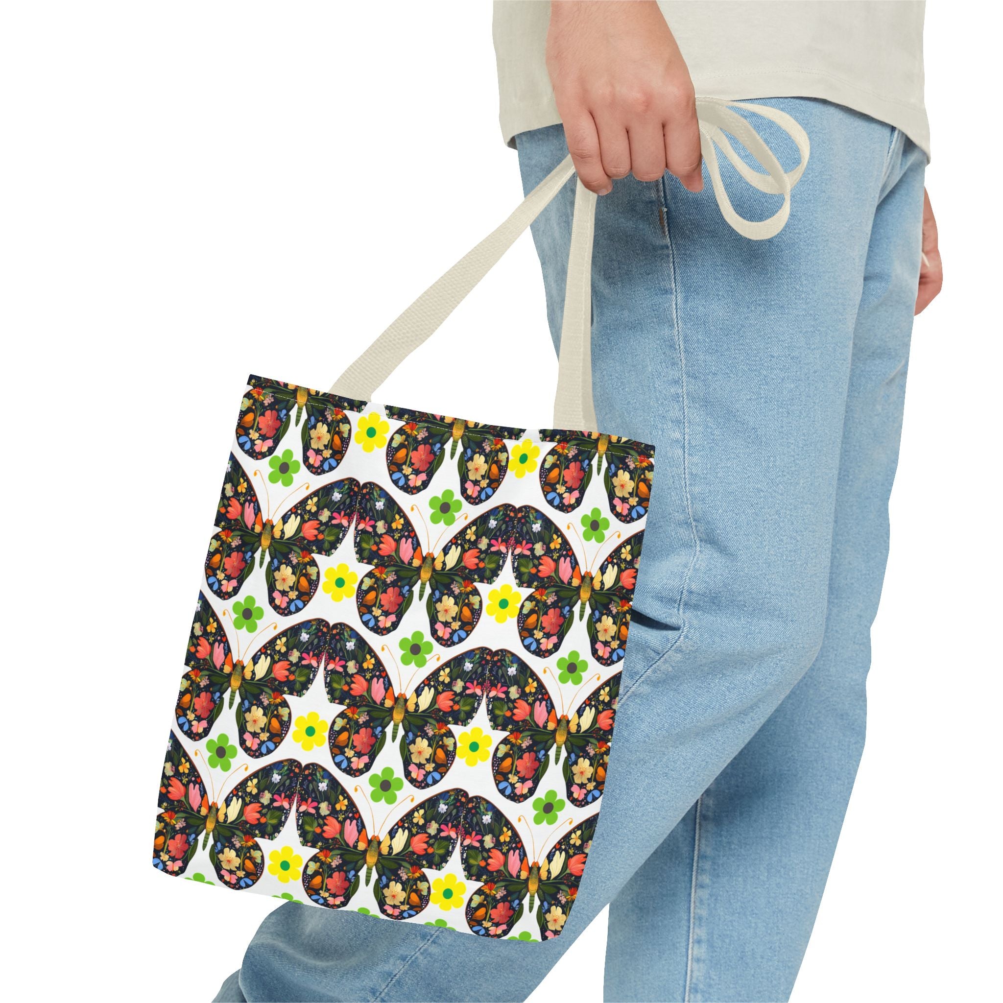 Floral Butterfly Tote Bag - Perfect for Spring Outings and Everyday Use - Angel Body