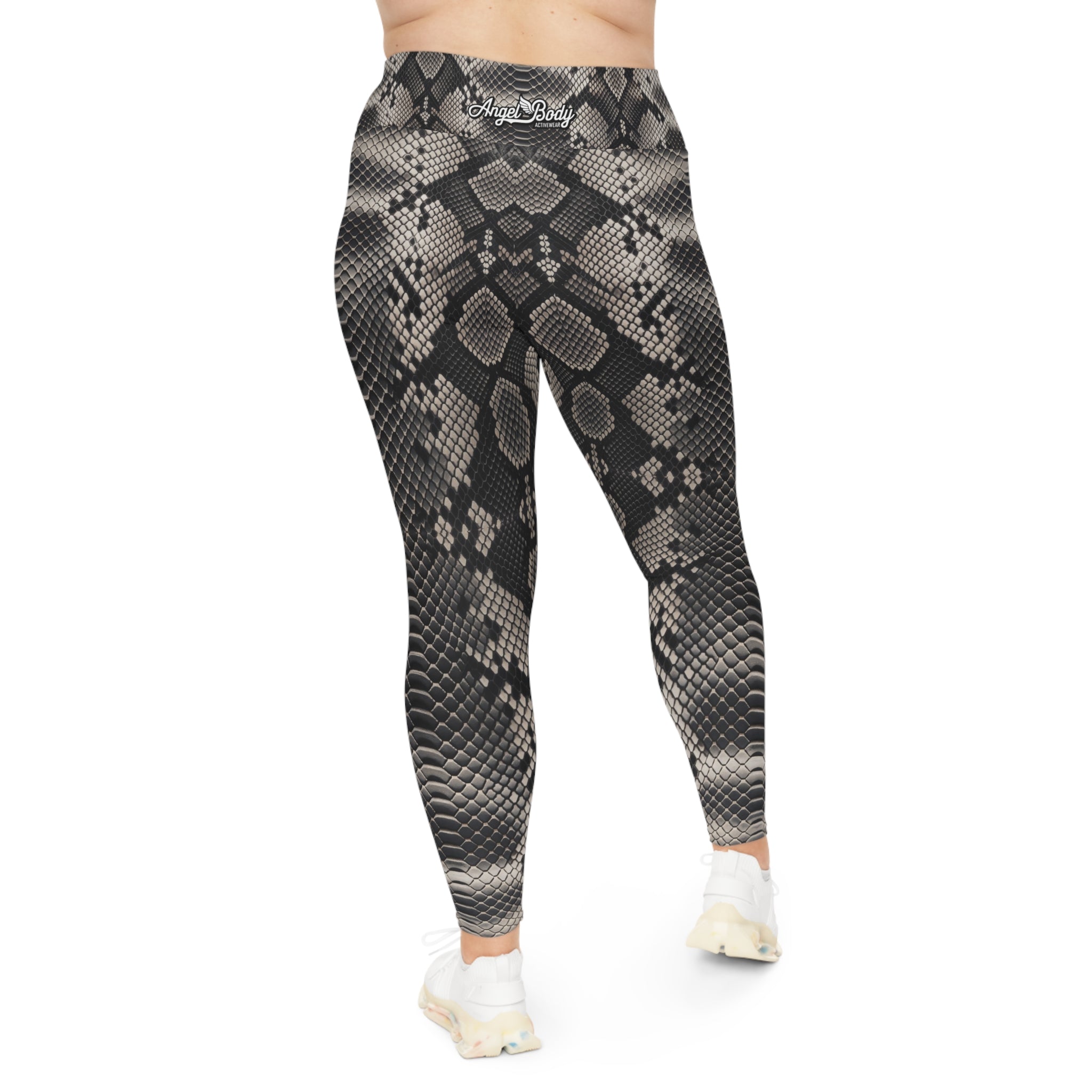 Stylish Plus Size Snake Print Leggings for Comfort and Confidence - Angel Body