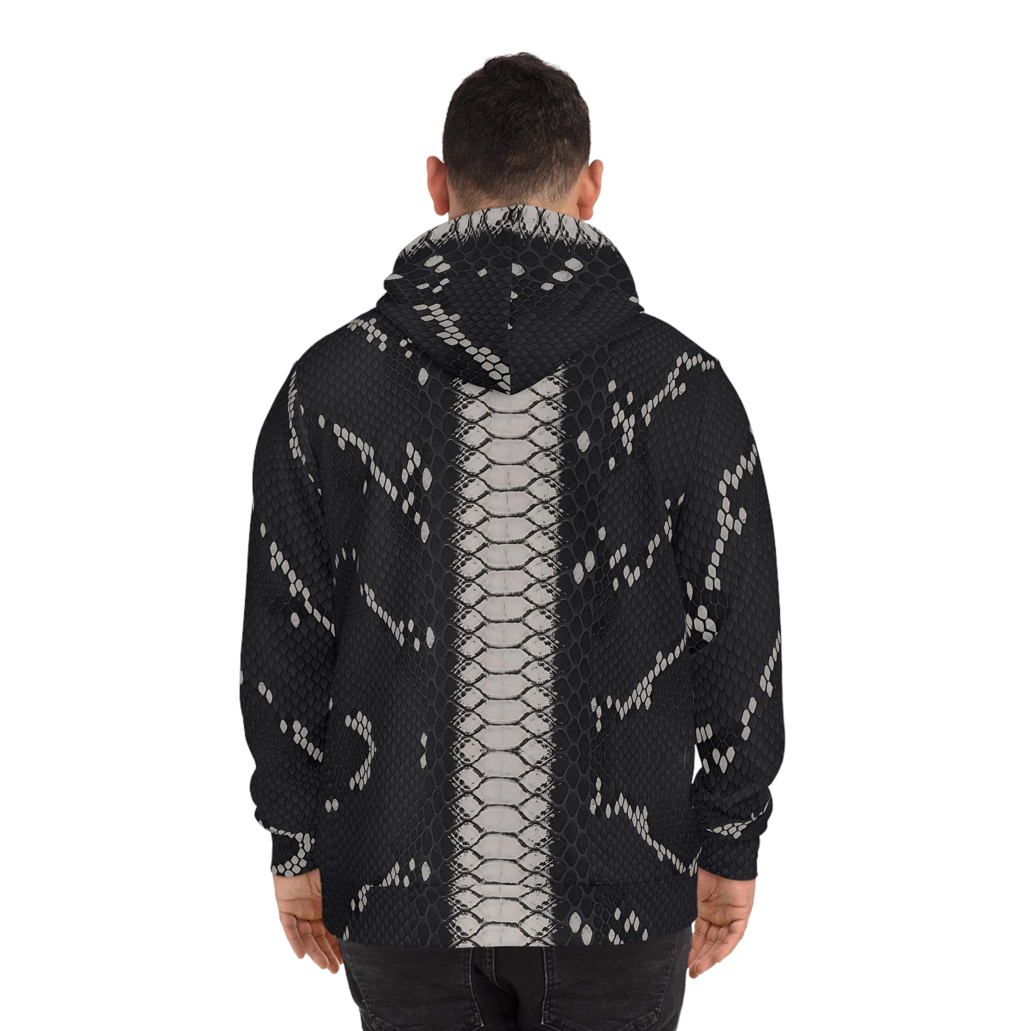 Stylish Snake Print Hoodie for Trendsetters - Angel Body