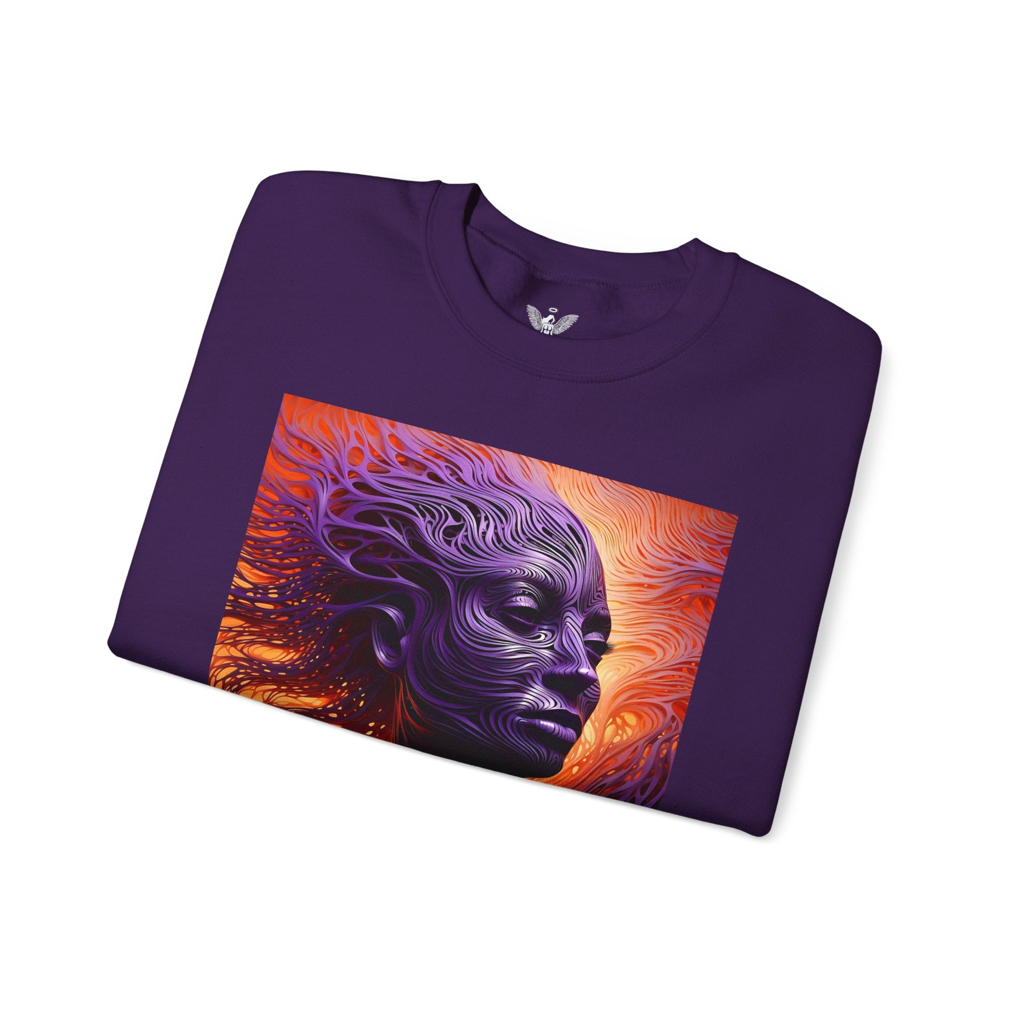 Purple Wind Mystical Abstract Unisex Sweatshirt - Angel Body