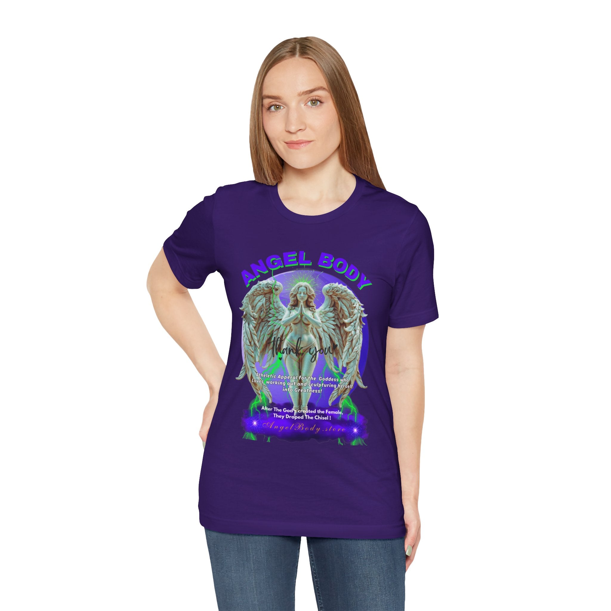 Unisex Jersey Short Sleeve Tee: Guardian Angel Spiritual Warrior 4 - Angel Body