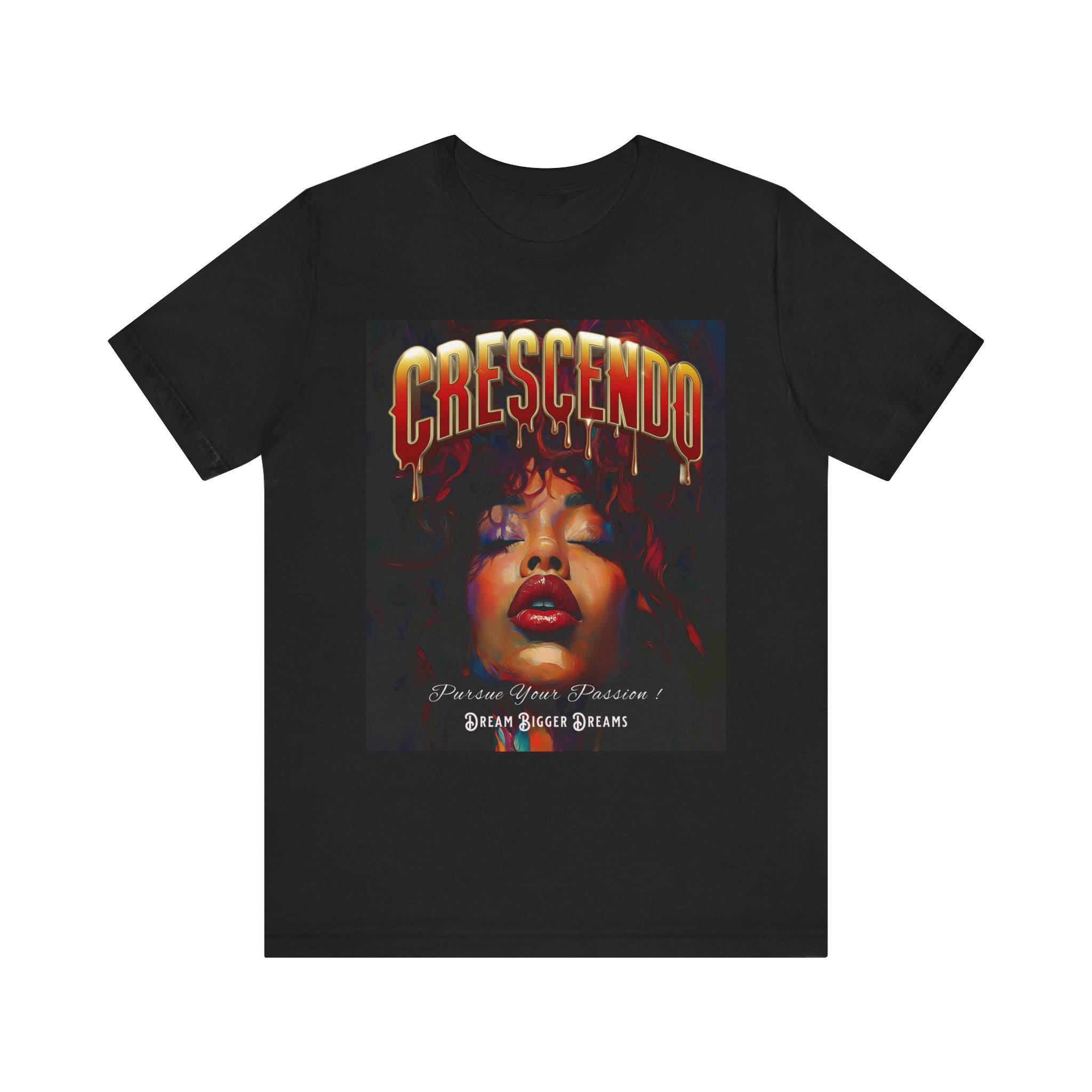 Crescendo Unisex Tee Word play message That means take your life to the highest hight's - Angel Body