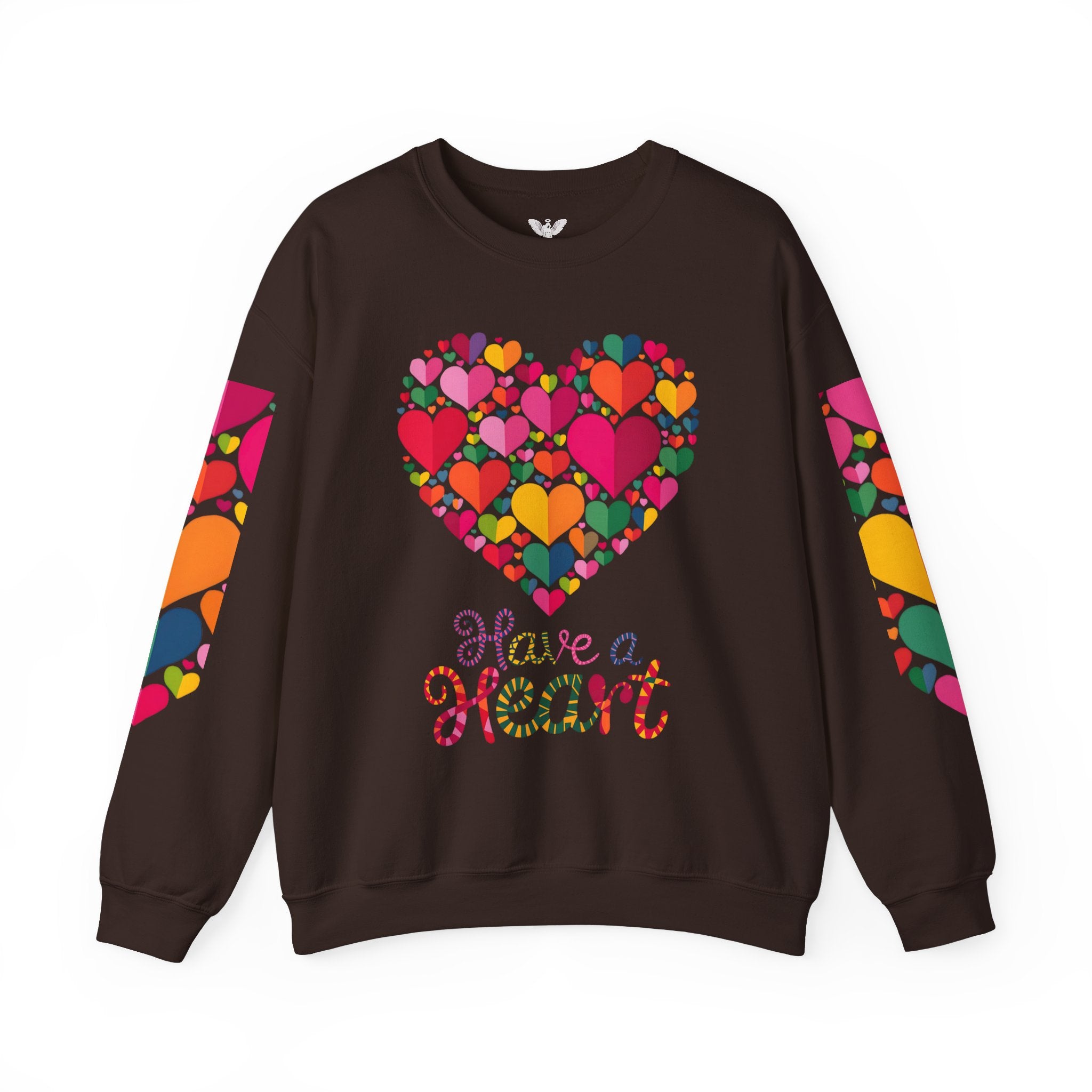 Have a Heart Unisex Sweatshirt - Colorful Valentine’s Day Crewneck for Comfort and Love - Angel Body