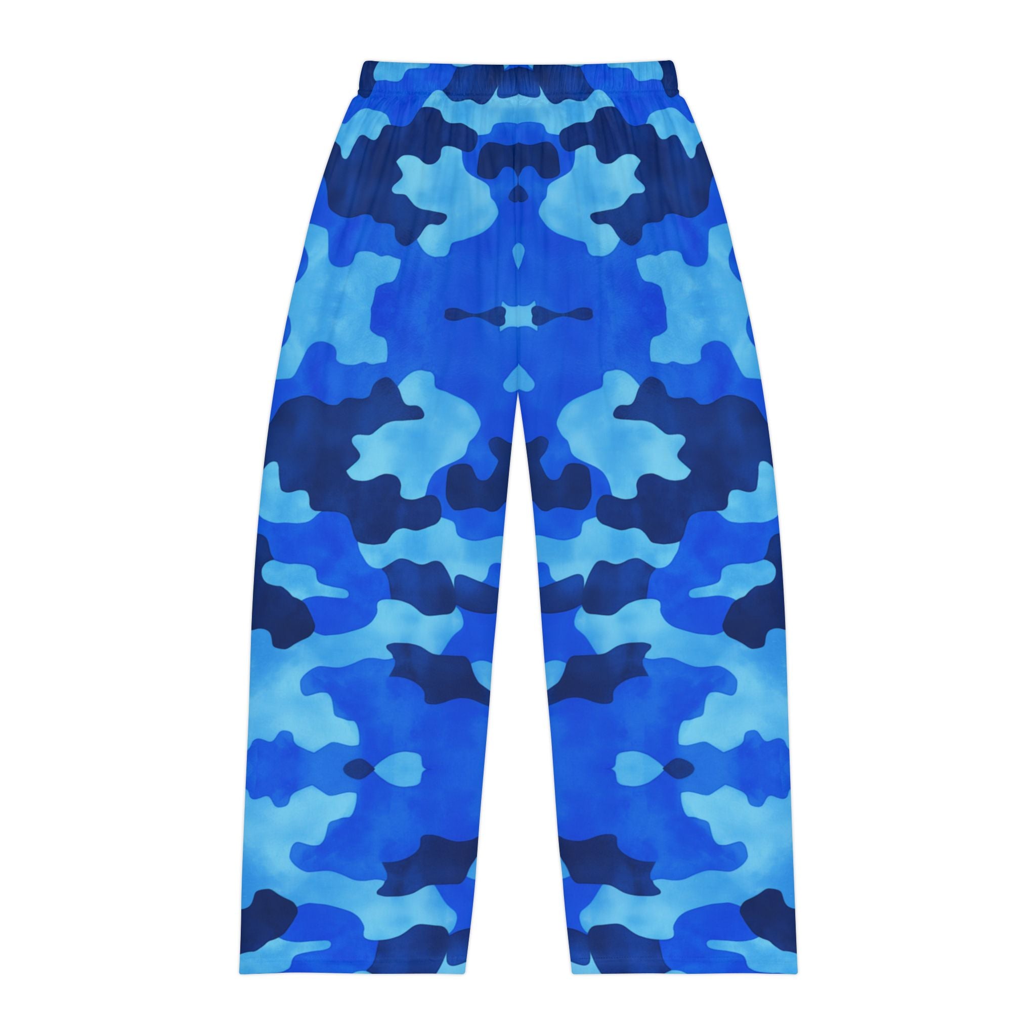 Blue Camo Men's Pajama Pants - Comfortable Sleepwear for Relaxation - Angel Body
