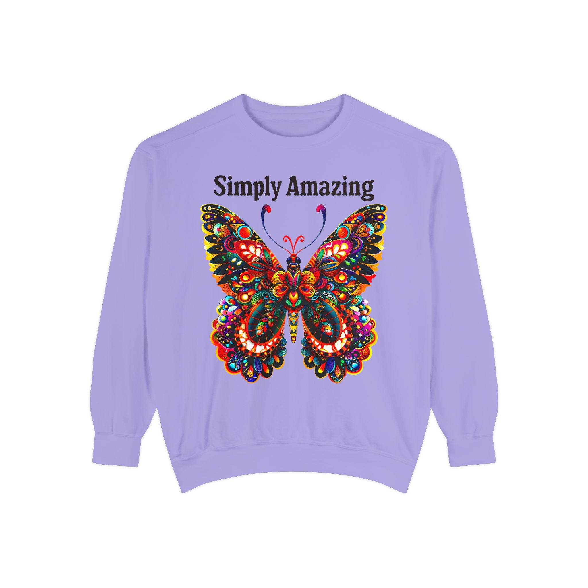 Unisex Garment-Dyed Sweatshirt That says Simply Beautiful - Angel Body