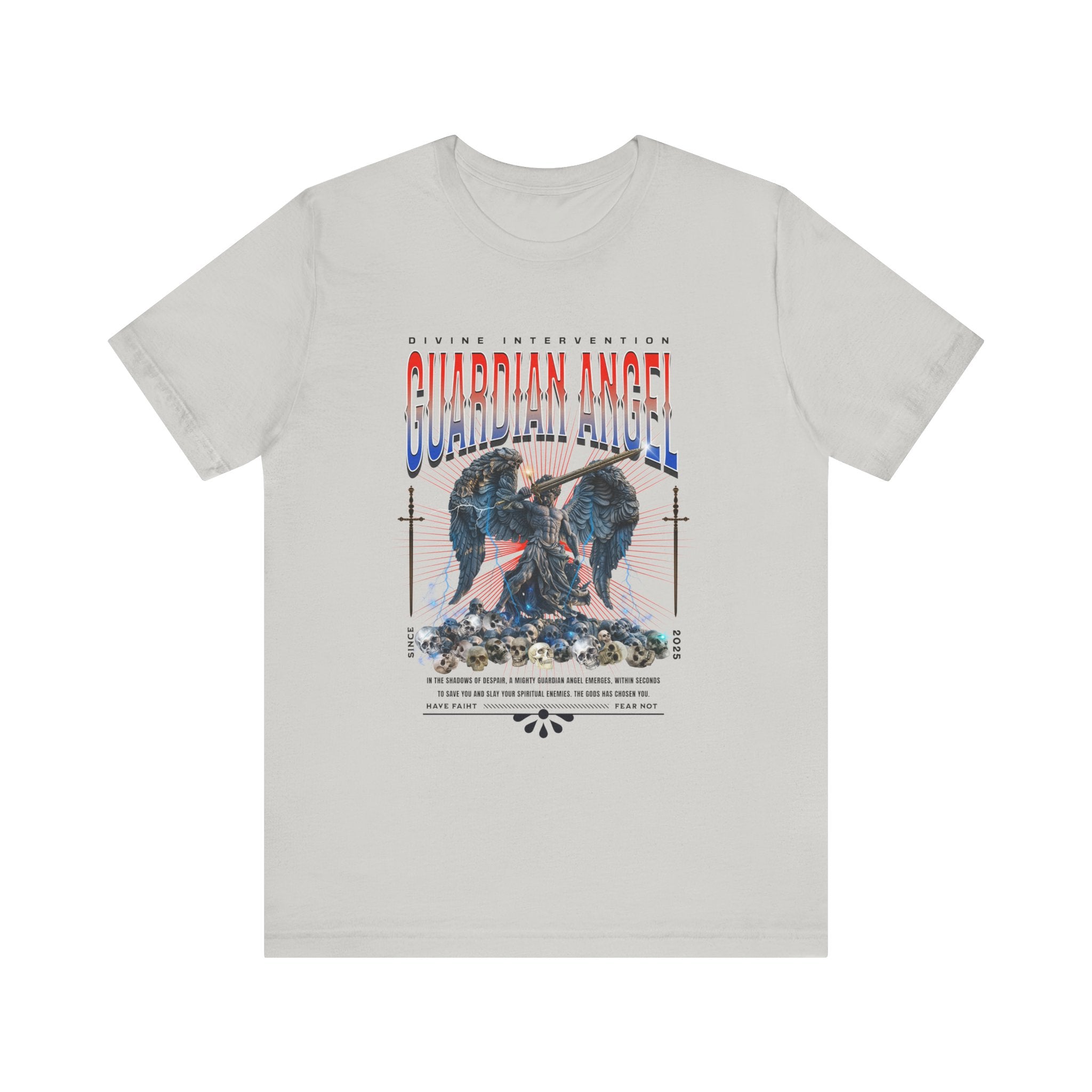 Unisex Jersey Short Sleeve Tee: Male Guardian Angel Spiritual Warrior - Angel Body