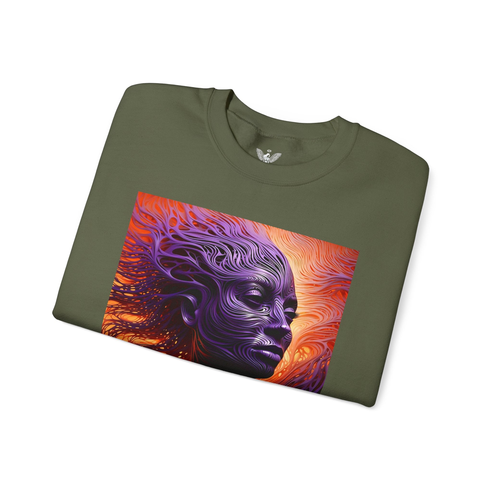 Purple Wind Mystical Abstract Unisex Sweatshirt - Angel Body