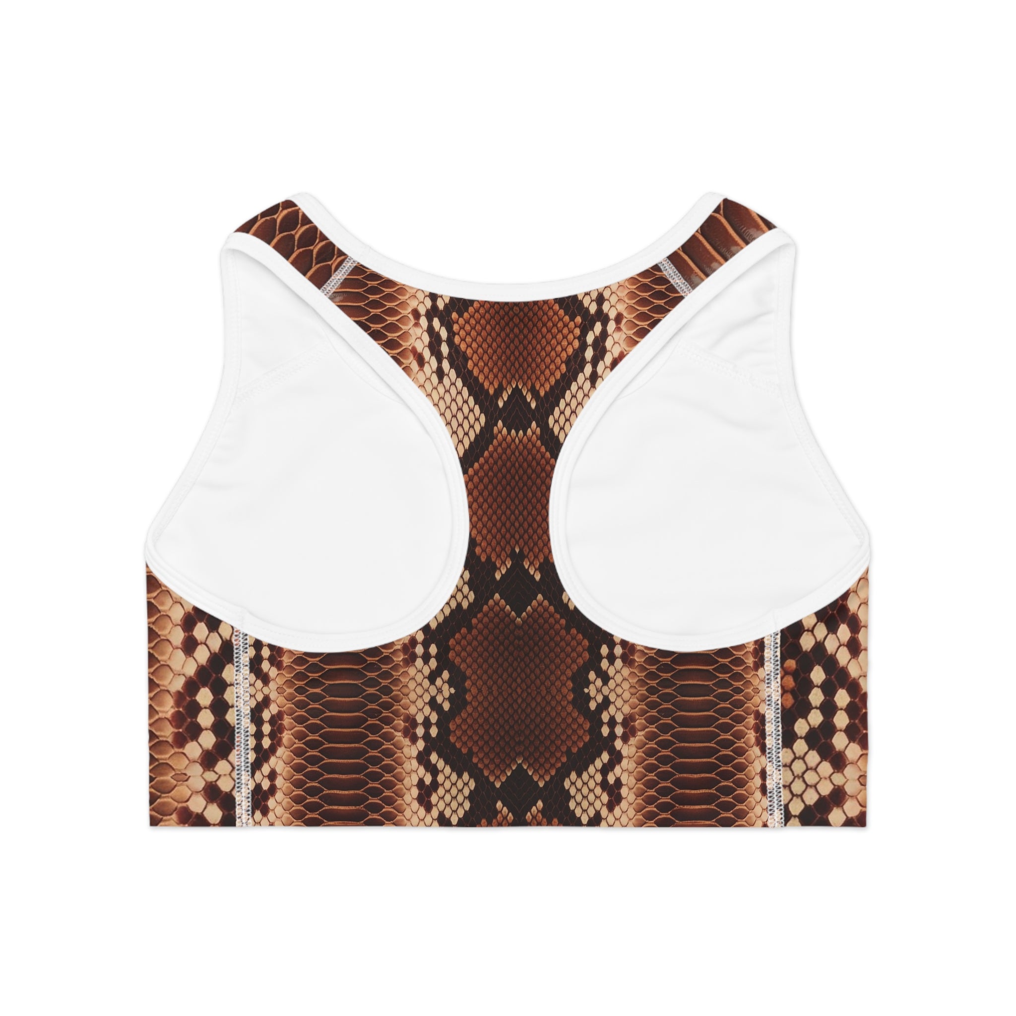 Stylish Snake Print Sports Bra for Comfort and Performance - Angel Body