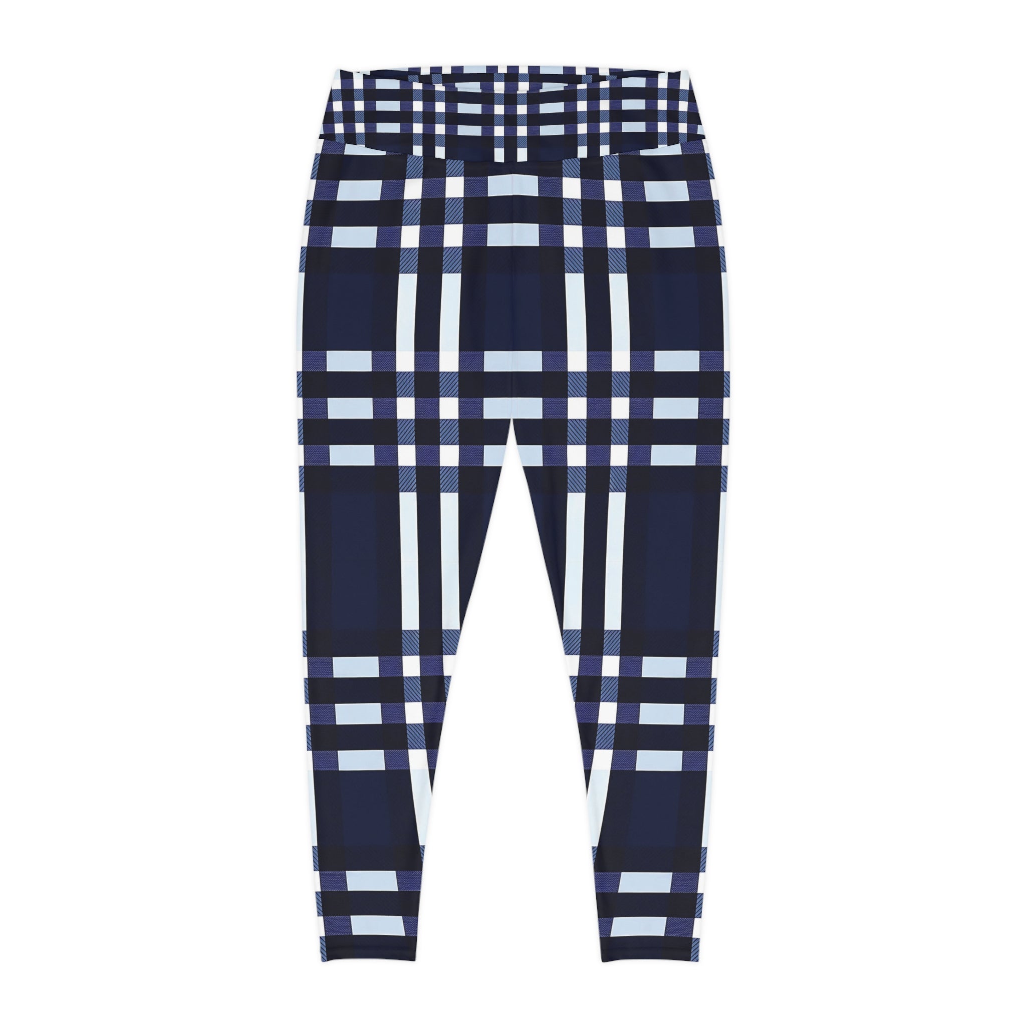 New Custom design Plus Size Leggings - Comfortable Plaid Design for Everyday Wear - Angel Body