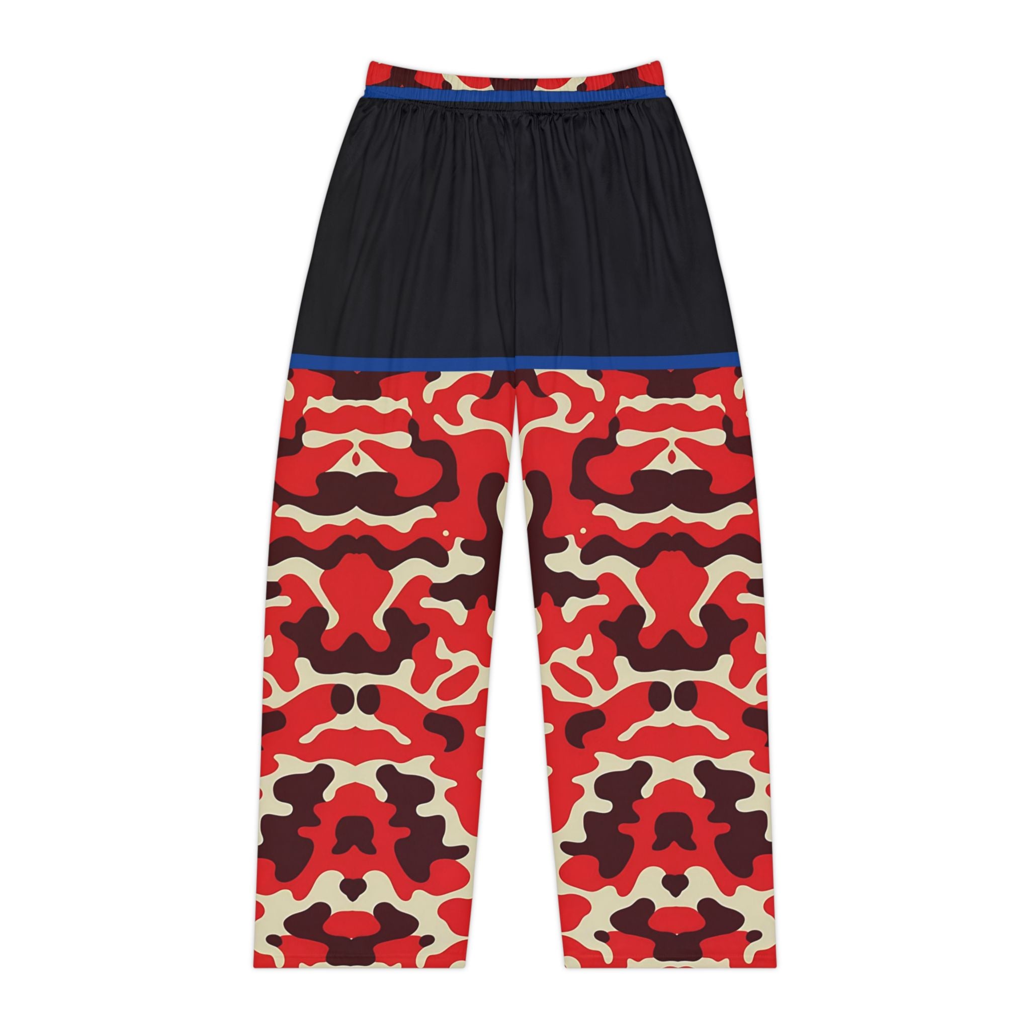 Stylish Women's Pajama Pants - Bold Red Camo Design for Comfort and Relaxation - Angel Body