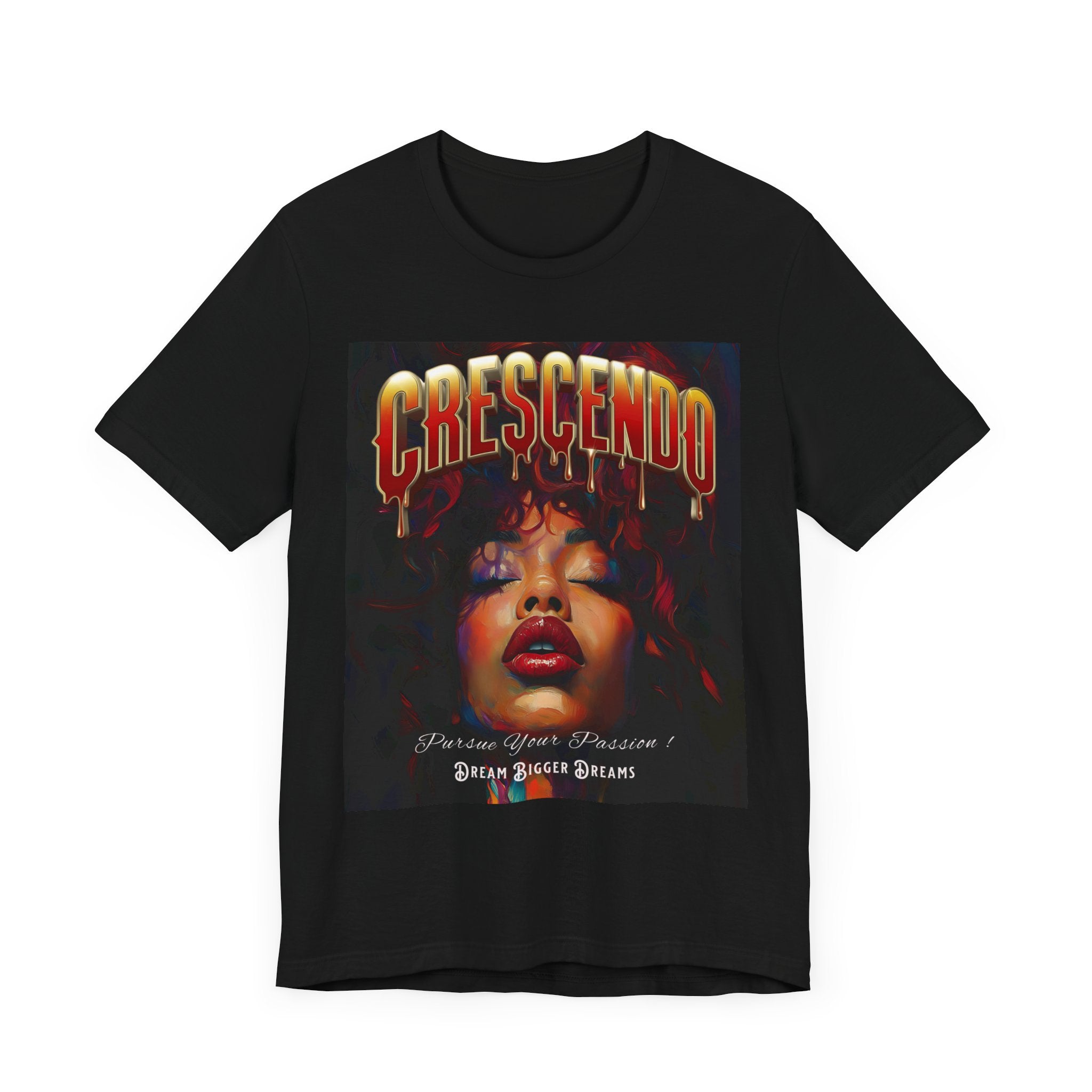 Crescendo Unisex Tee Word play message That means take your life to the highest hight's - Angel Body
