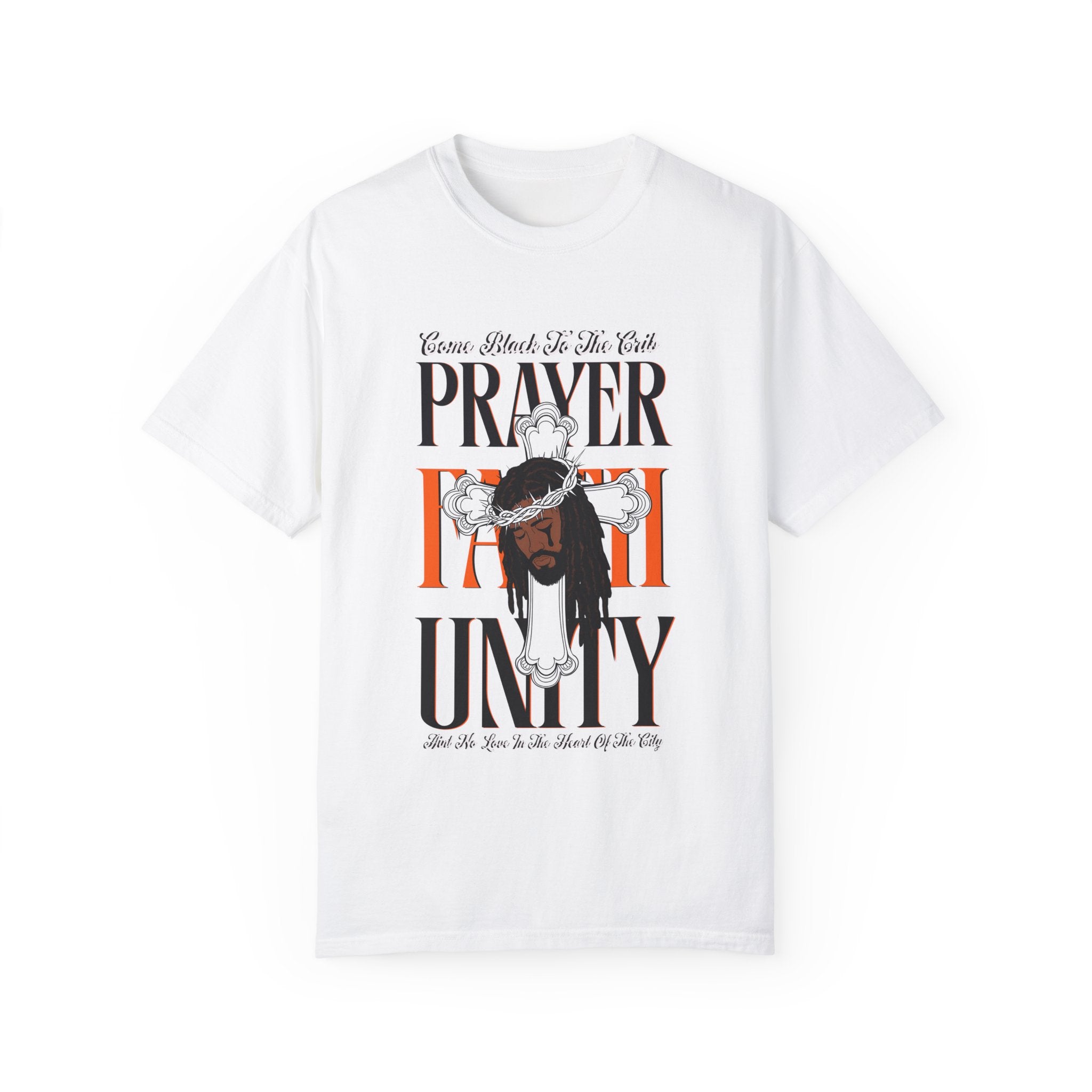 Unisex Garment-Dyed T-Shirt - Lovely Prayer & Unity Design - Angel Body