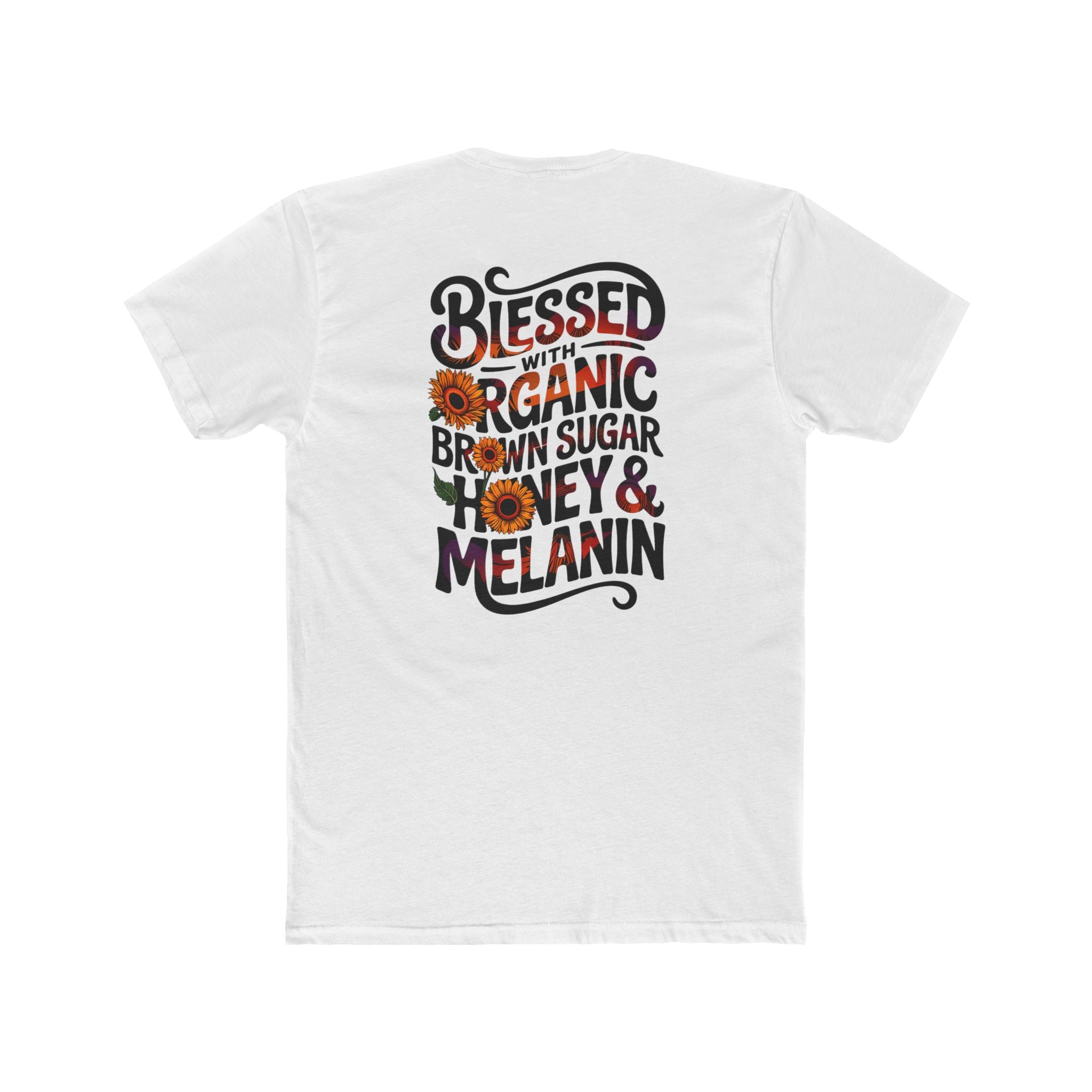 Blessed Organic Cotton Crew Tee - Celebrating Melanin & Natural Beauty