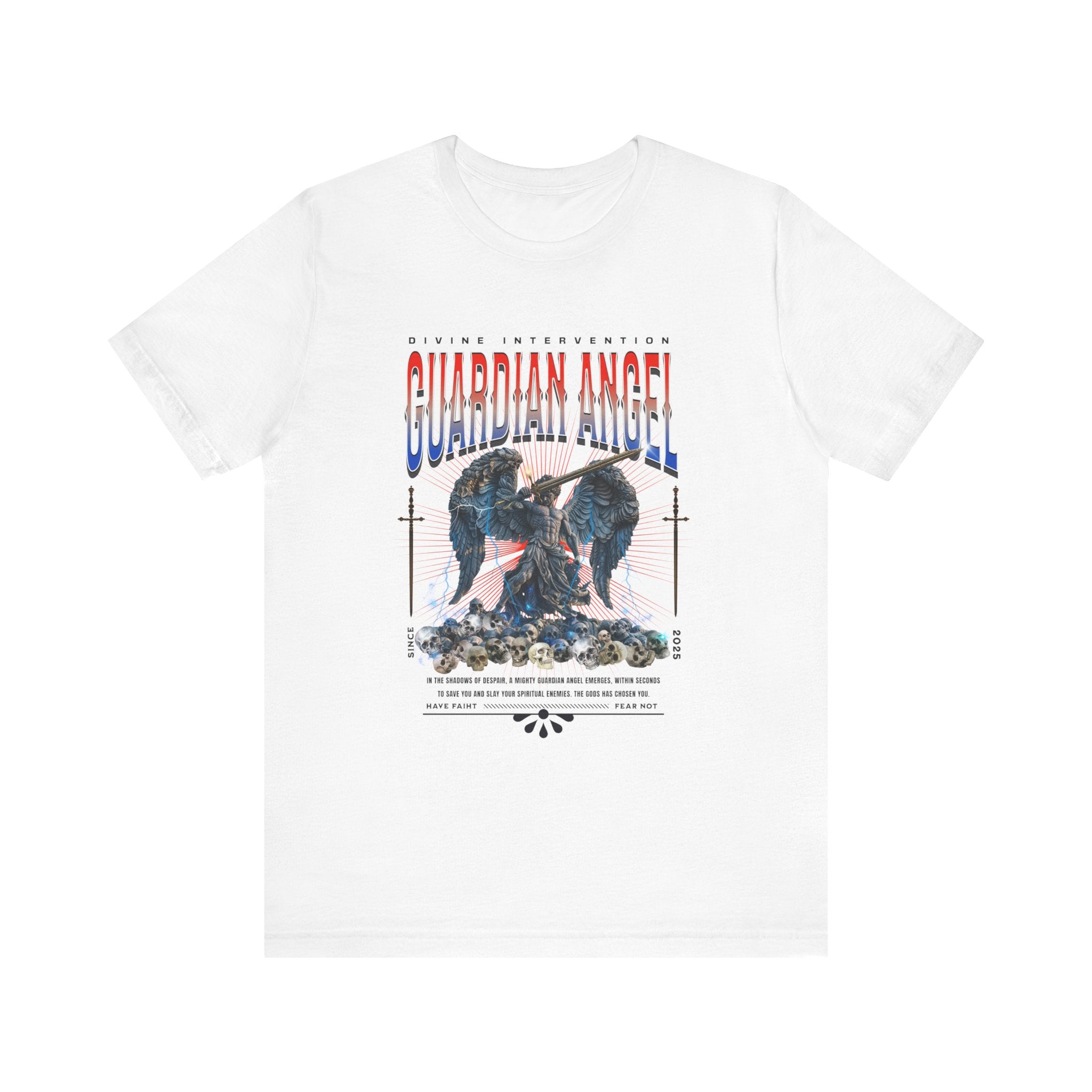 Unisex Jersey Short Sleeve Tee: Male Guardian Angel Spiritual Warrior - Angel Body