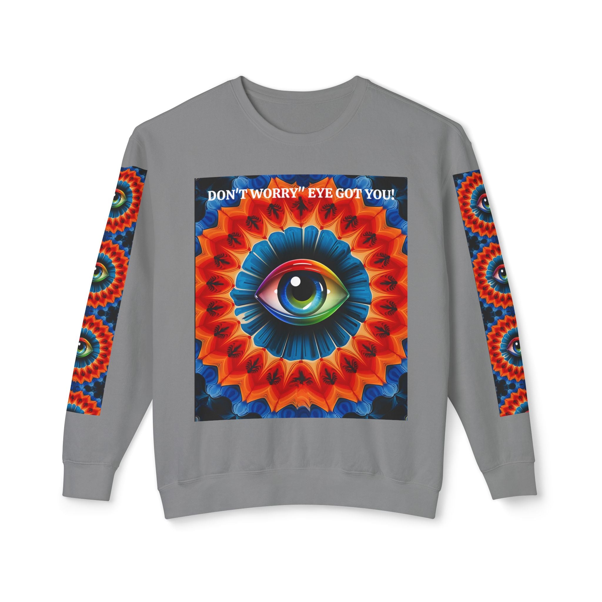 Crewneck Sweatshirt - Creative Eye Mandala Design - Angel Body