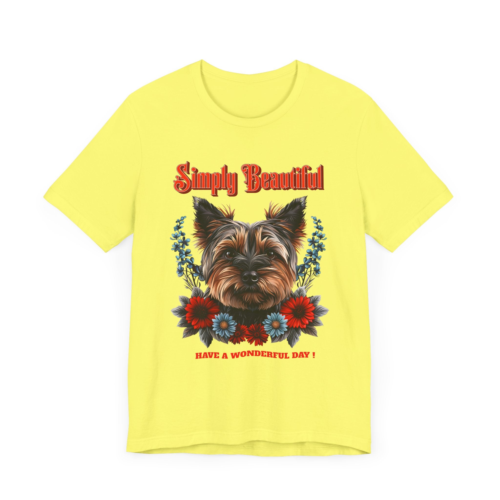 Unisex Jersey Short Sleeve Tee Simply Beautiful Yorkshire Puppy - Angel Body