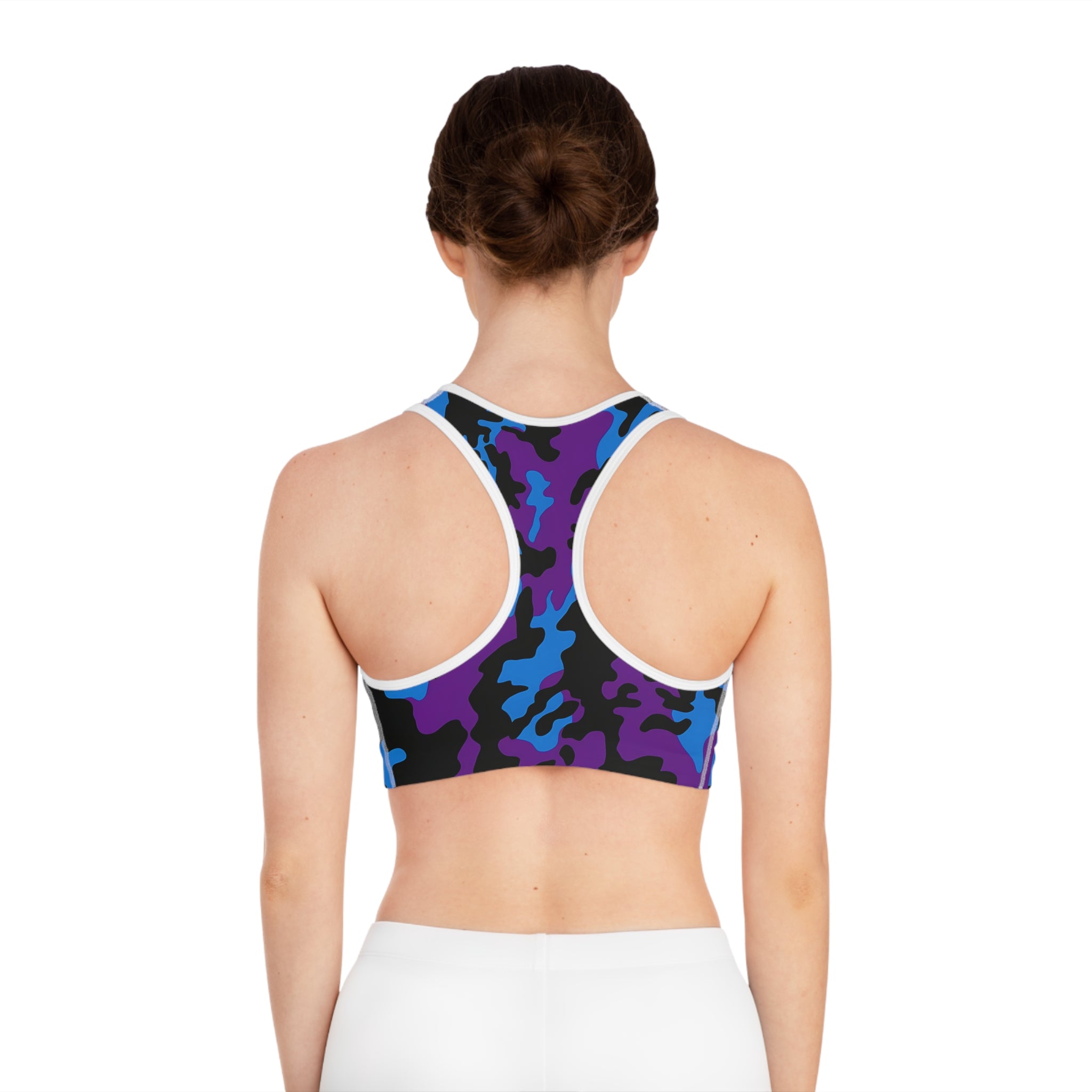 Bold Camouflage Sports Bra - Stylish Activewear for Fitness Enthusiasts - Angel Body