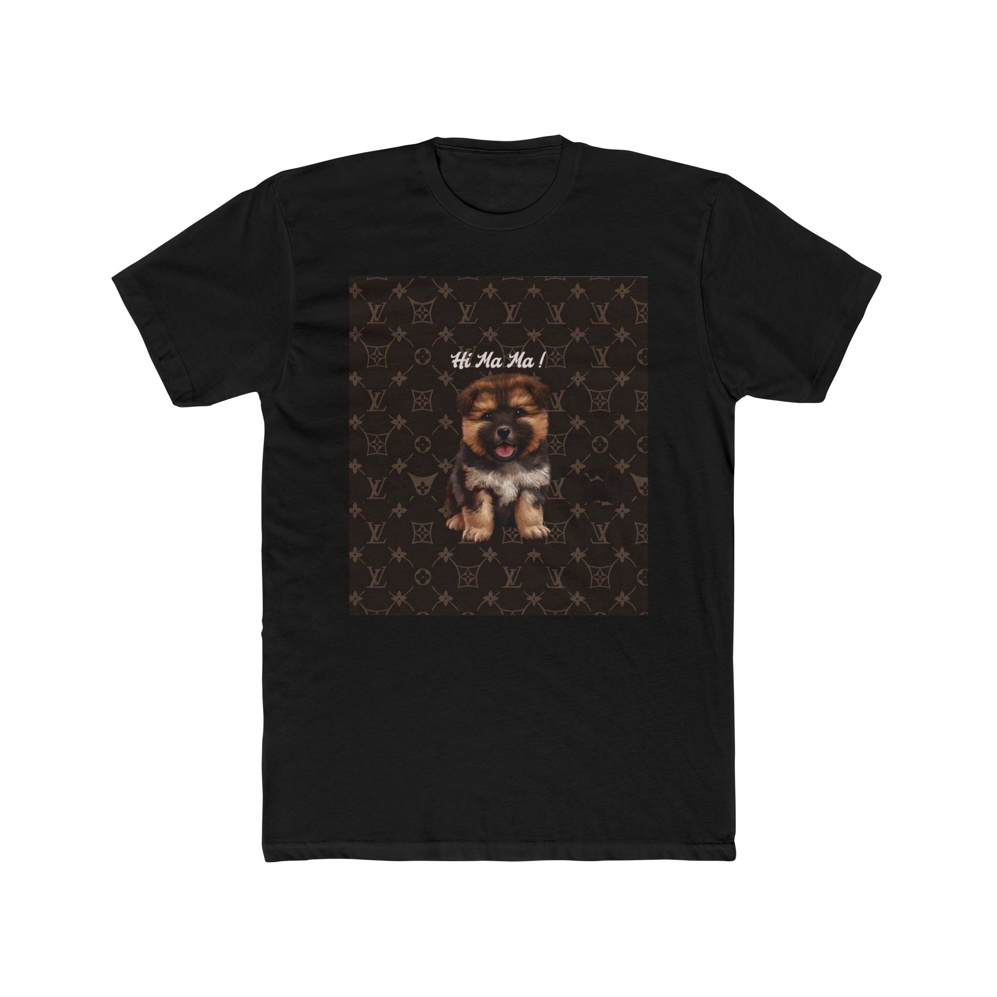Humorous Pet Lover Unisex Cotton Crew Tee - 'He He Ha Ha!' - Angel Body