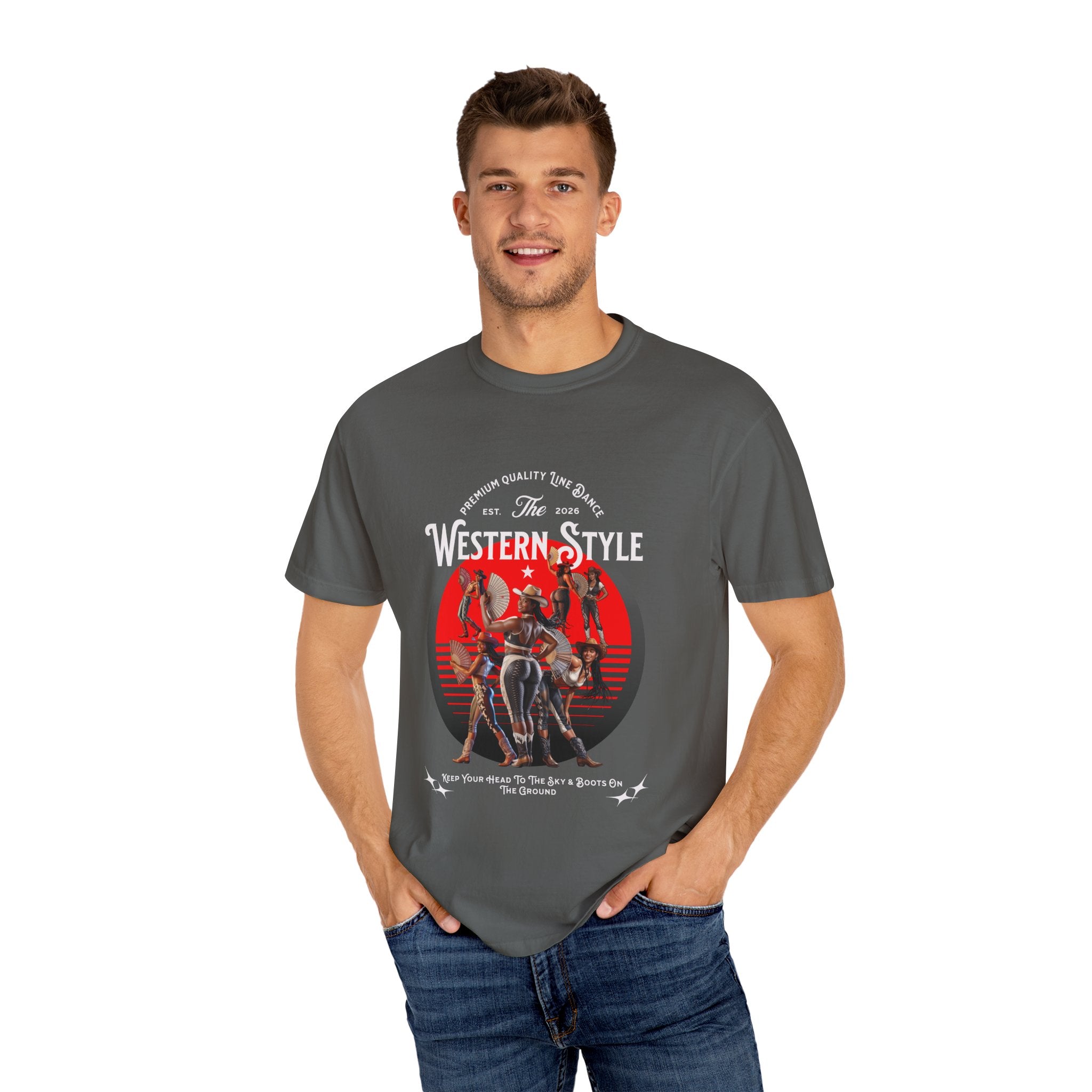Retro Graphic Unisex Line Dance T-Shirt - 'Where Them Fans At?' - Angel Body