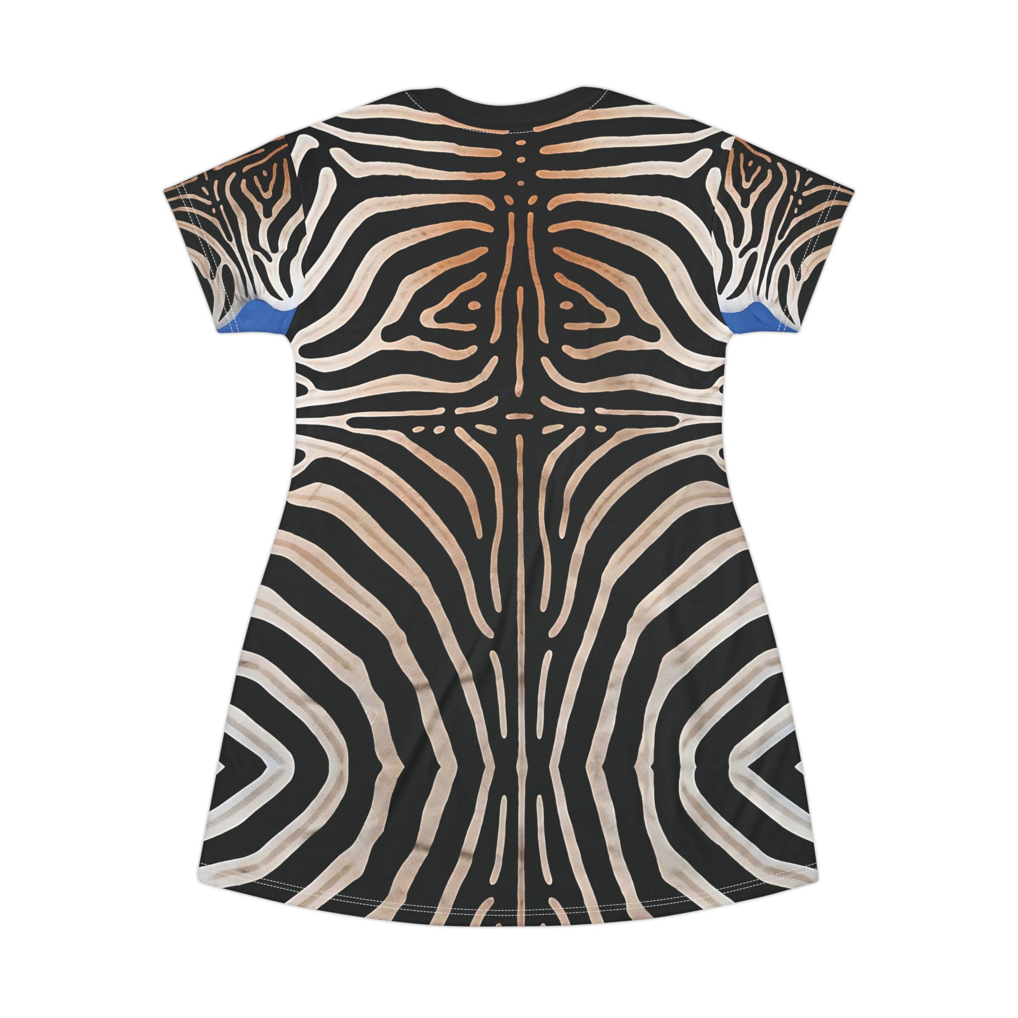 Zebra Print T-Shirt Dress - Fun Stylish Striped Bold Design - Angel Body