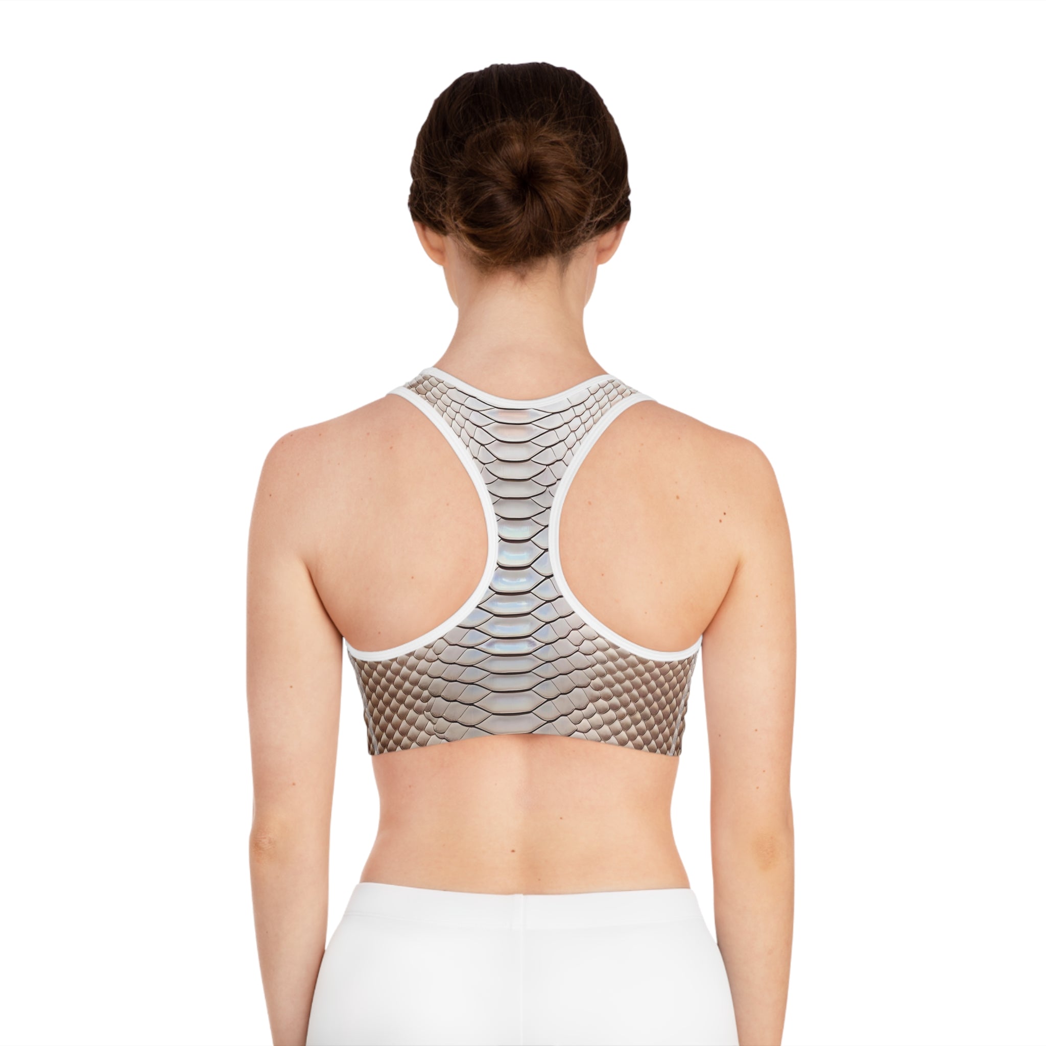 Sleek Snake Skin Sports Bra - Stylish Activewear for Gym & Yoga - Angel Body