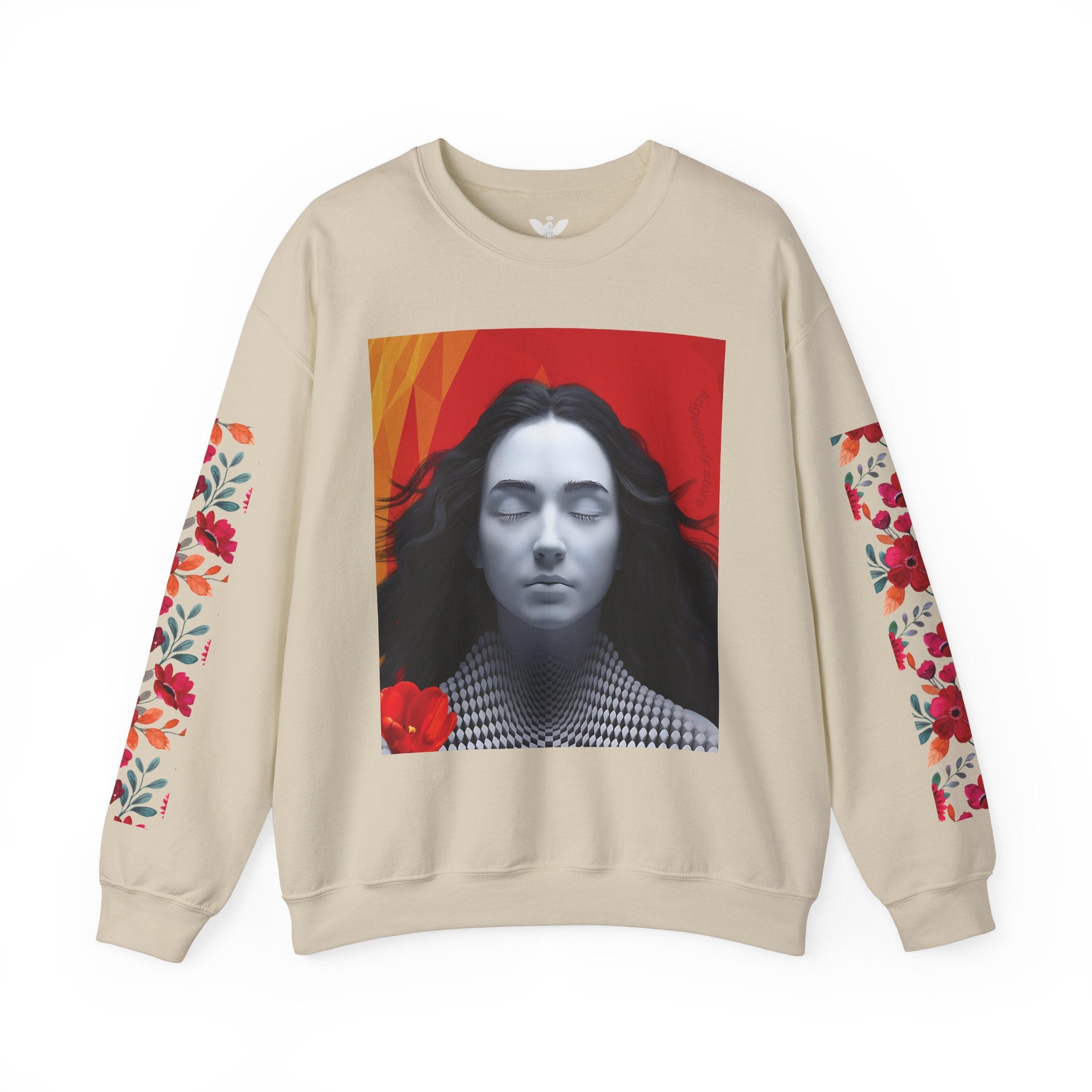 Abstract Art & Floral Sweatshirt - Angel Body
