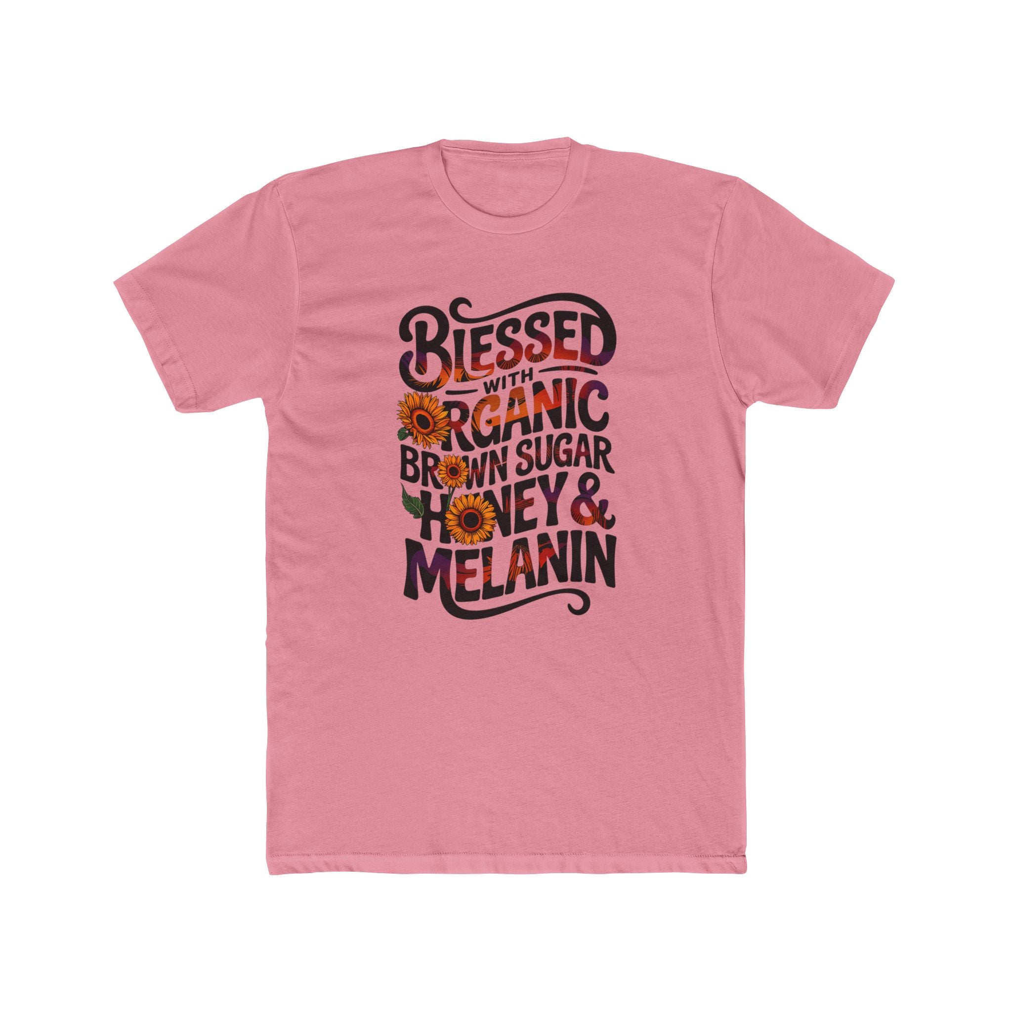 Blessed Organic Cotton Crew Tee - Celebrating Melanin & Natural Beauty