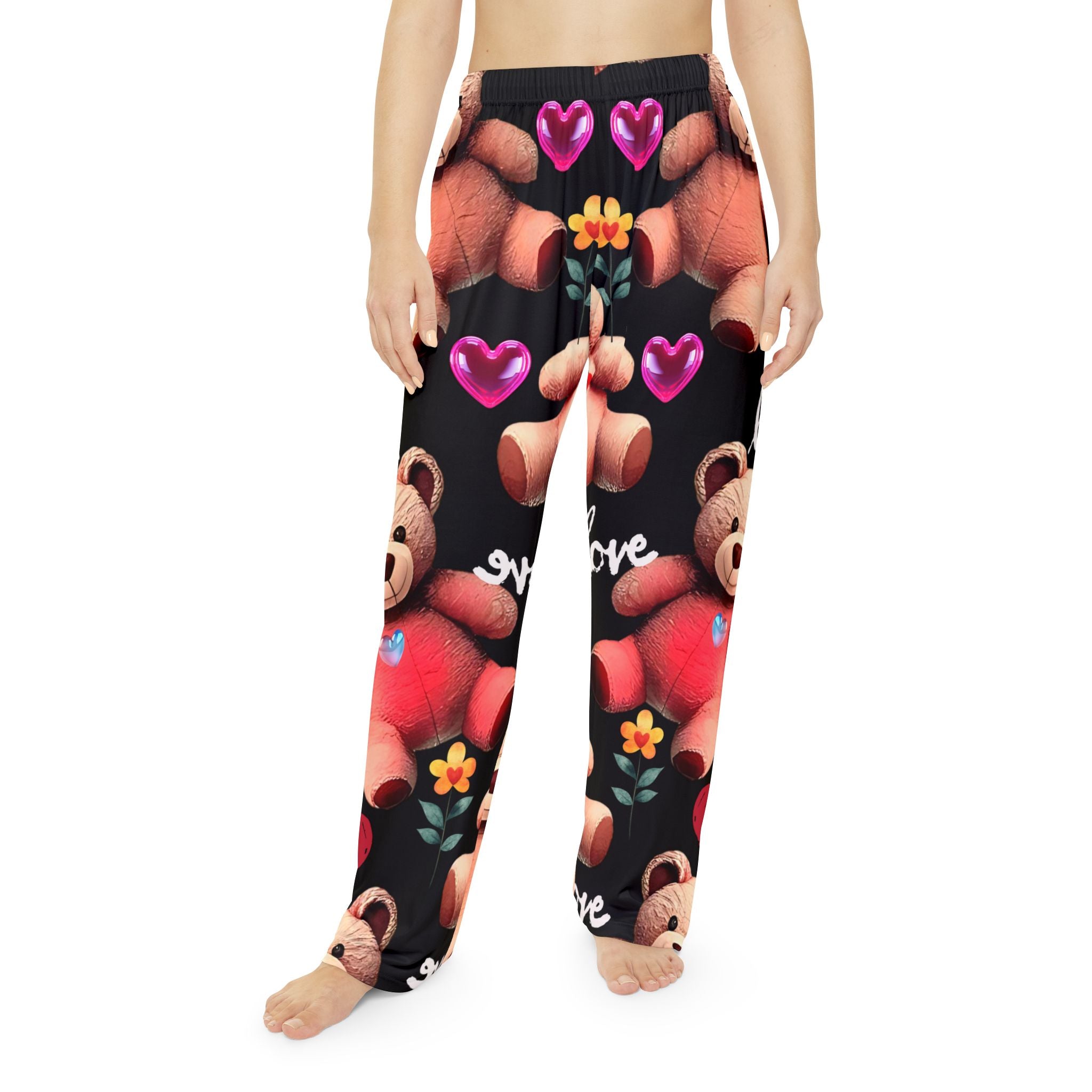 Fun,Cozy ,Cute Playful Love Bear Women's Pajama Pants premium quality - Angel Body