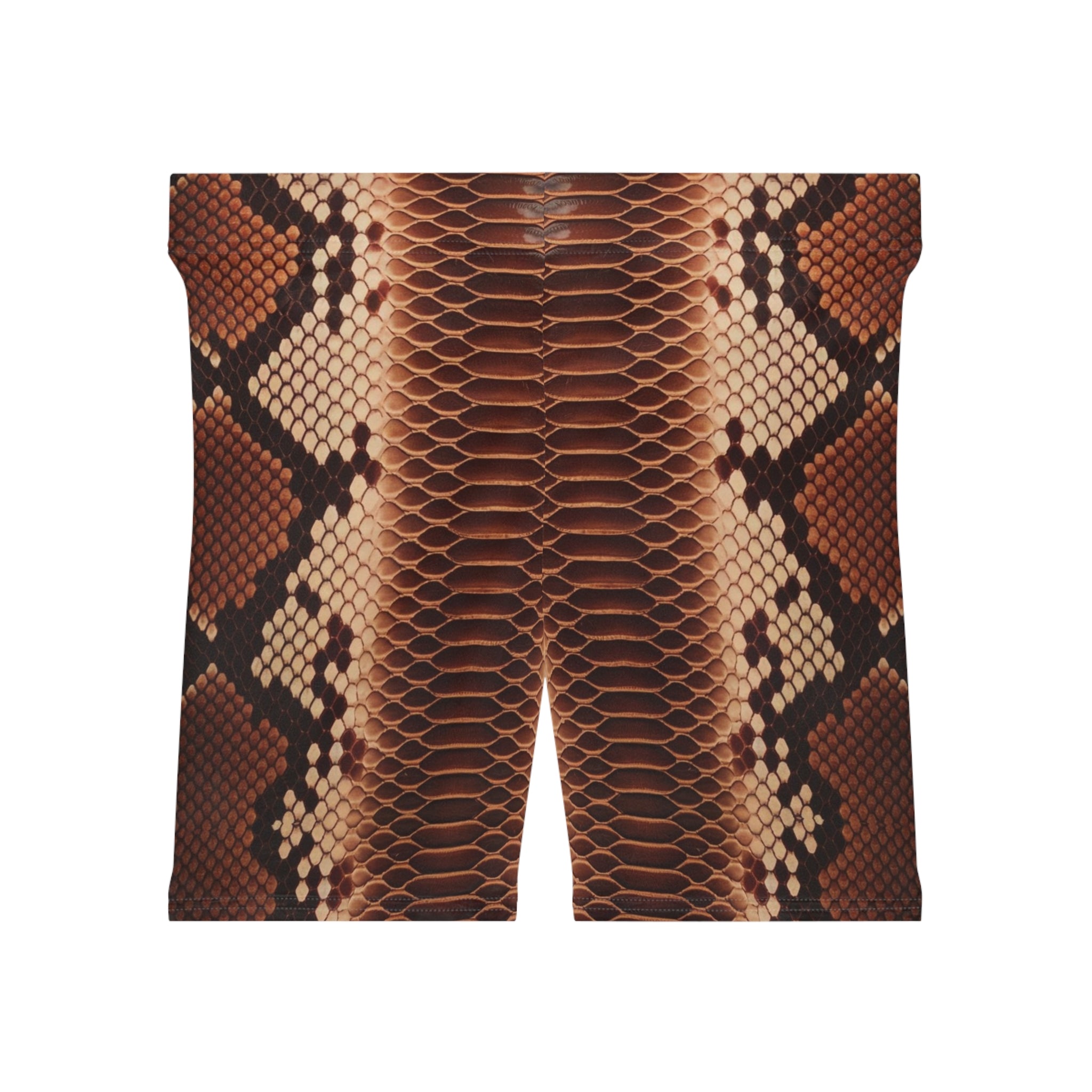Women's Snake Print Biker Shorts - Stylish & Comfortable Activewear