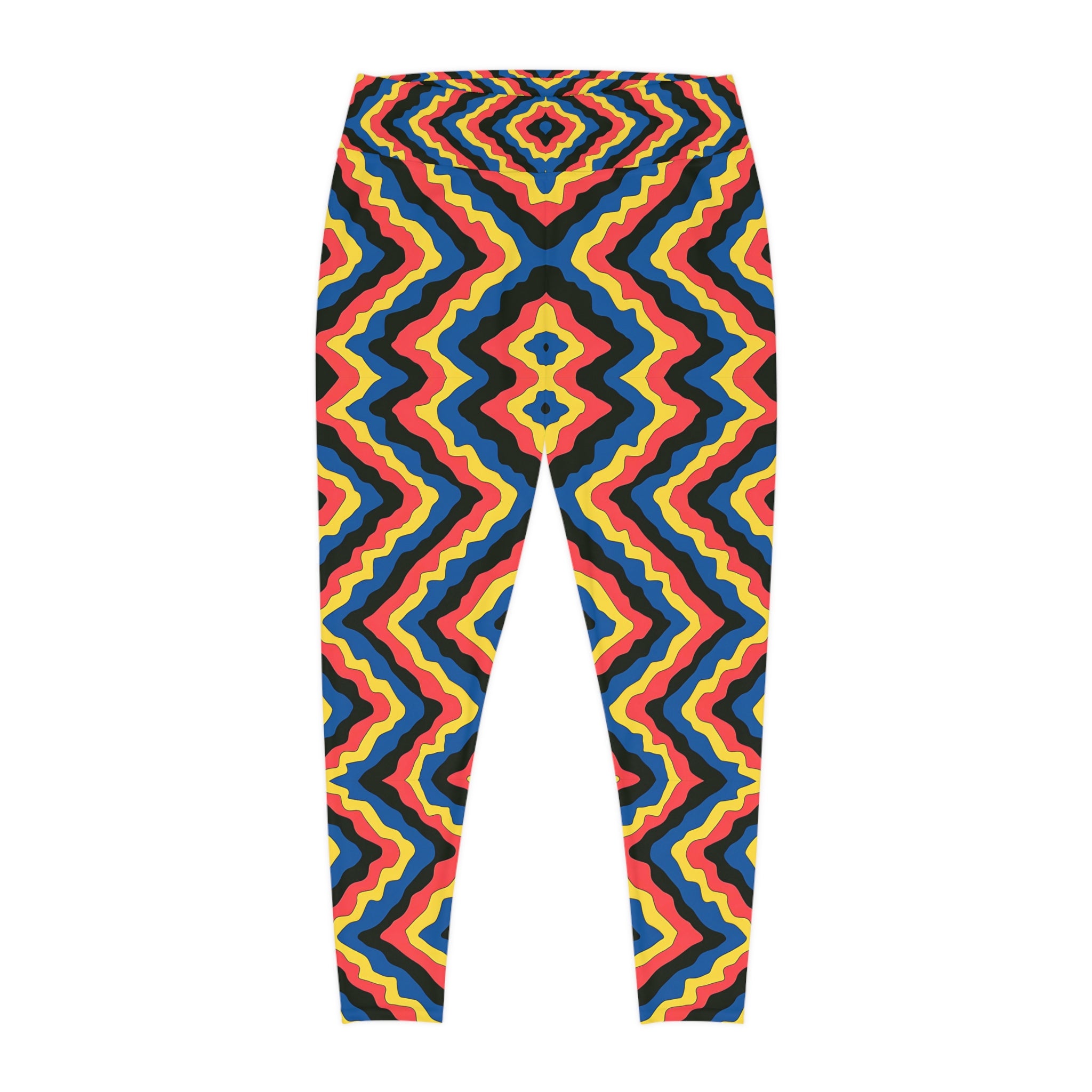 New Custom design Plus Size Leggings - Colorful Retro Pattern for Active Comfort - Angel Body