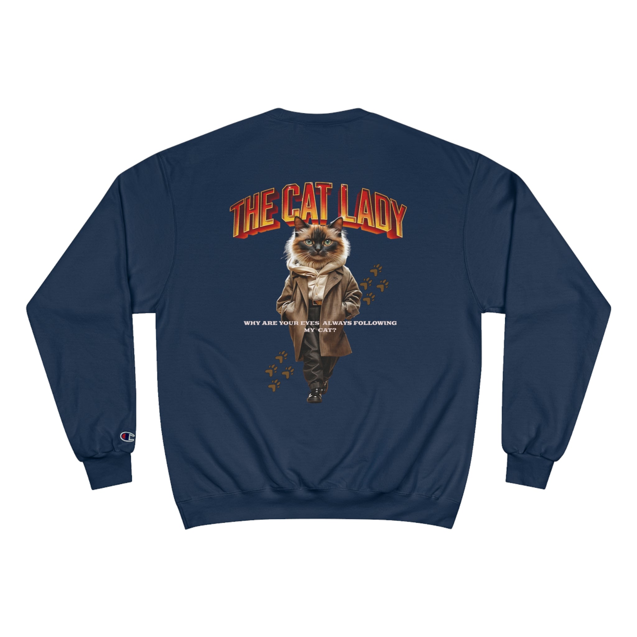 Cat Lady Champion Sweatshirt - Angel Body