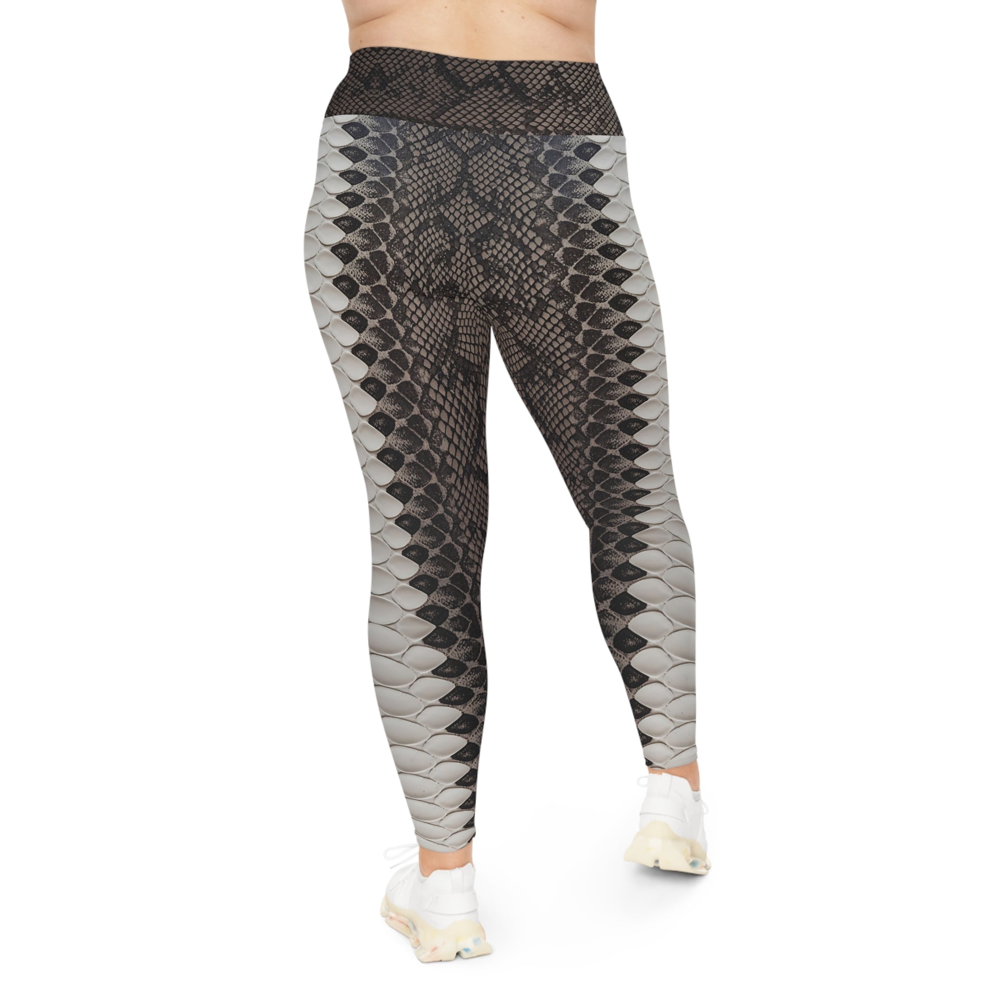 Stylish Plus Size Snake Print Leggings - Trendy and Comfortable Yoga Pants - Angel Body