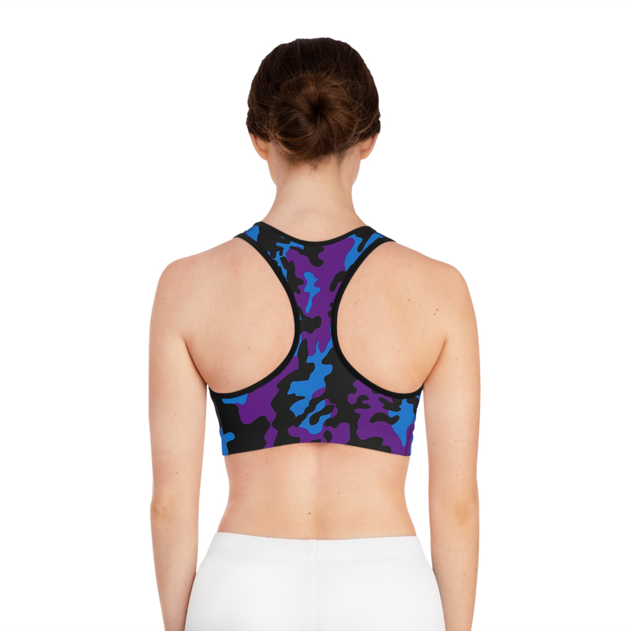 Bold Camouflage Sports Bra - Stylish Activewear for Fitness Enthusiasts - Angel Body
