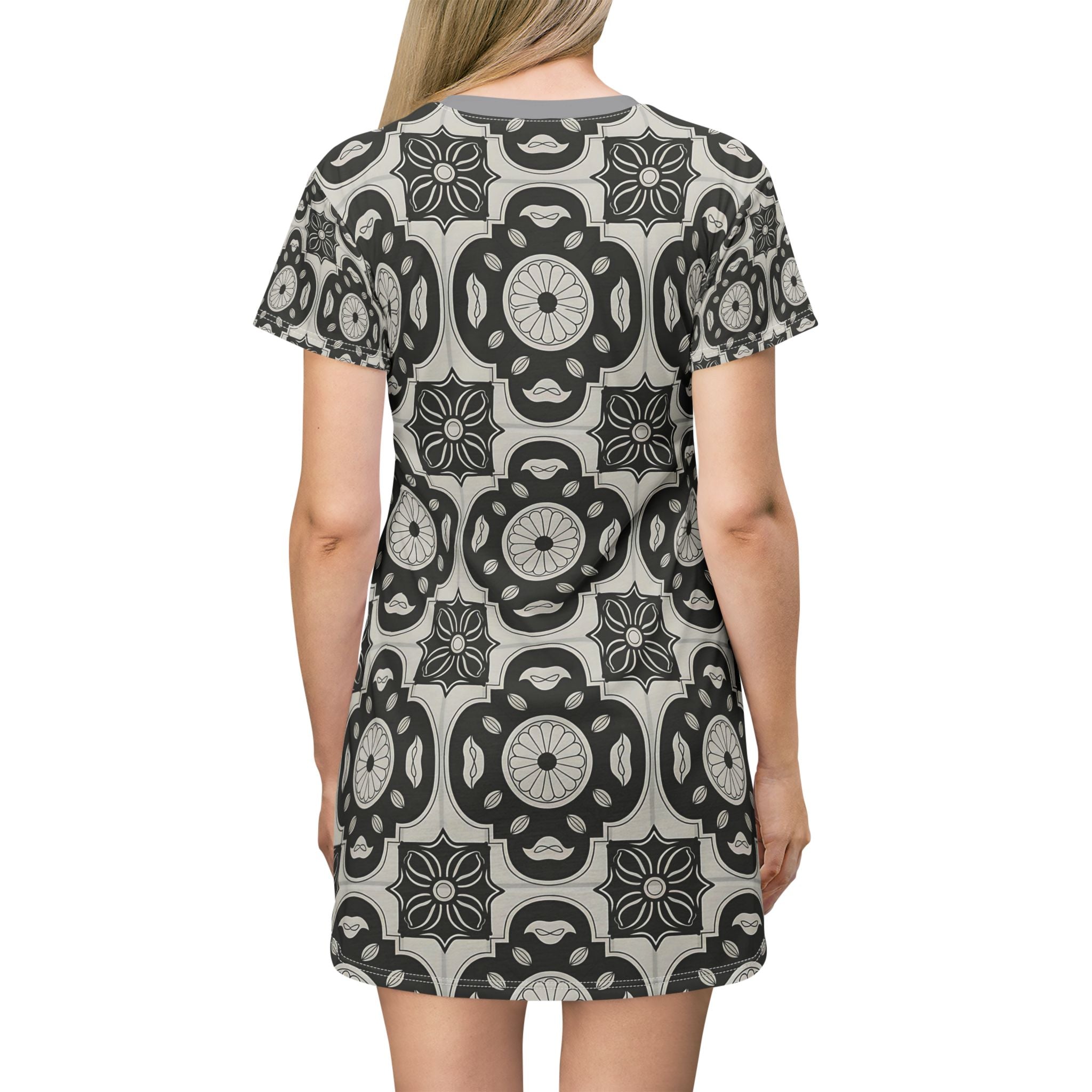Bohemian Floral T-Shirt Dress for Everyday Comfort - Angel Body