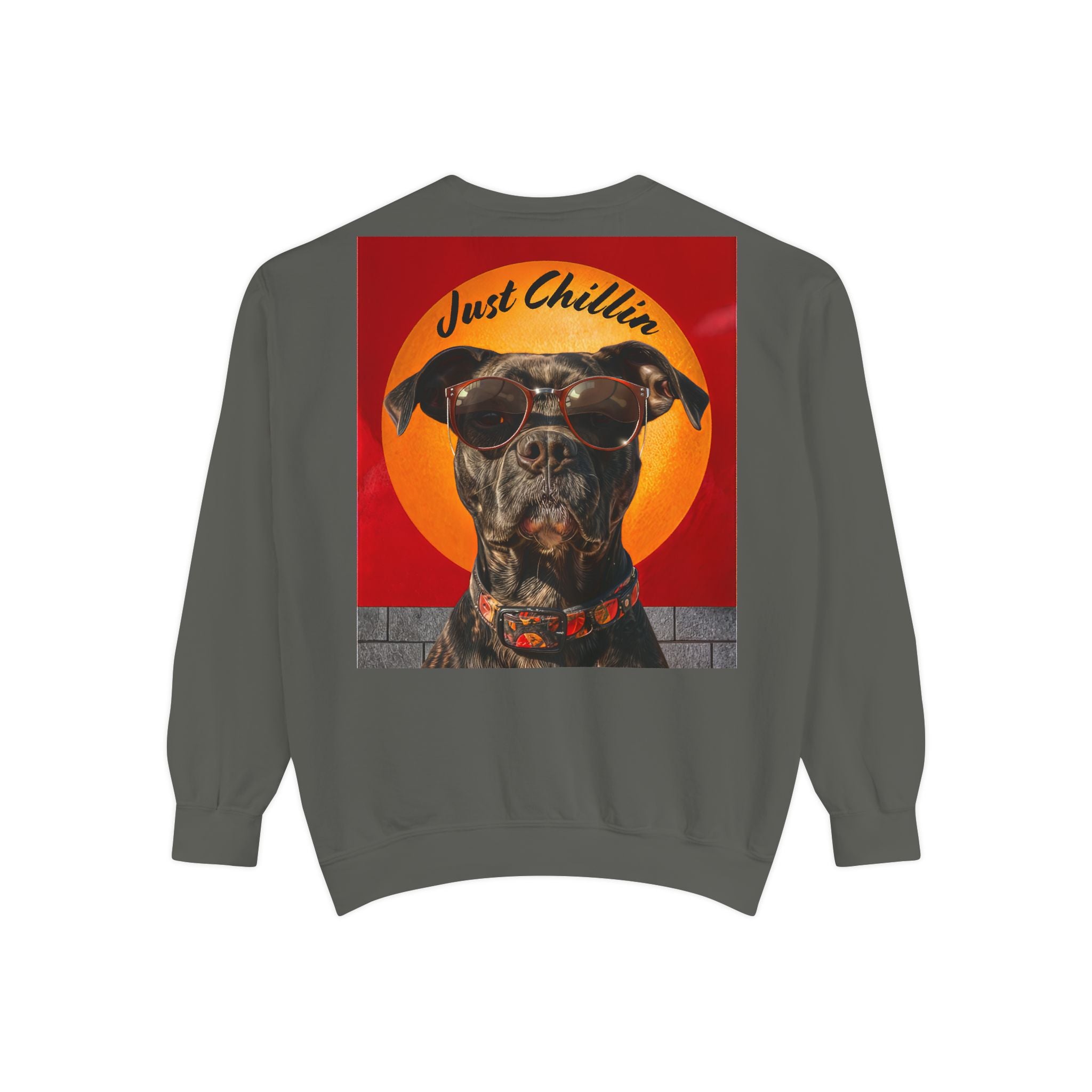 Pit Bull Terrier Dog Sunglasses Sweatshirt - Unisex Garment-Dyed - Angel Body