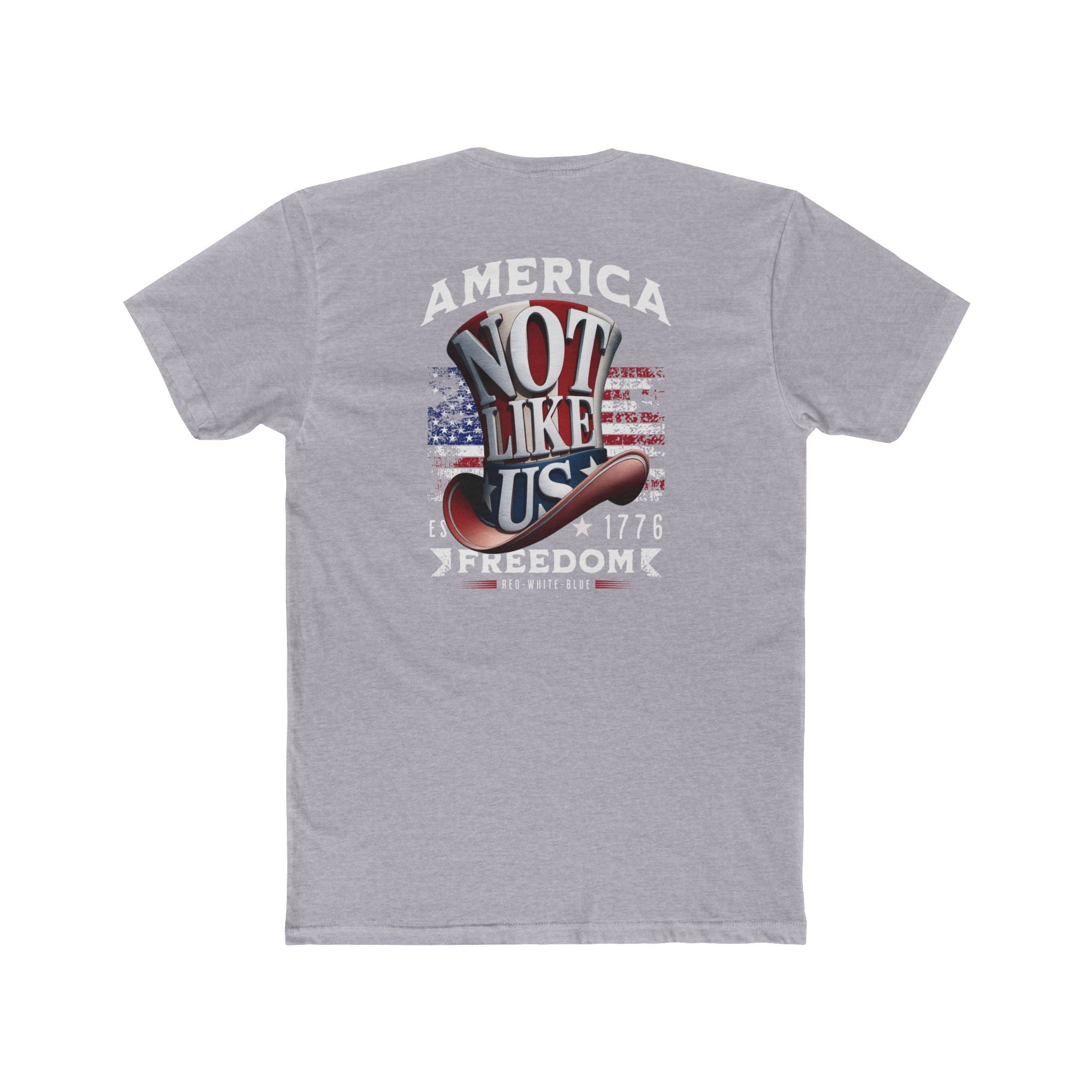 Patriotic Freedom Tee: 'America Not Like Us' Crew Shirt - Angel Body