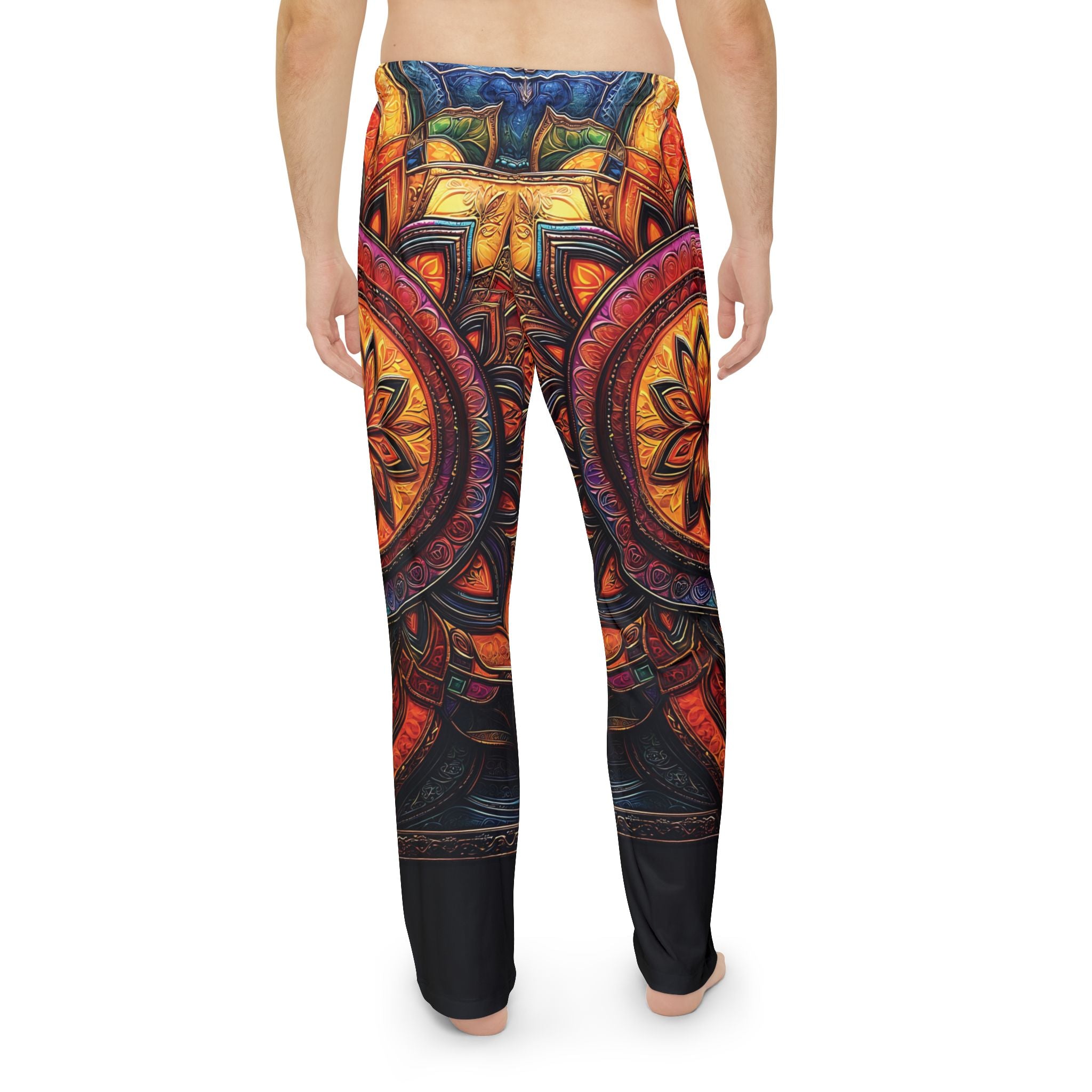 Vibrant Mandala Men's Pajama Pants for Relaxation & Comfort - Angel Body