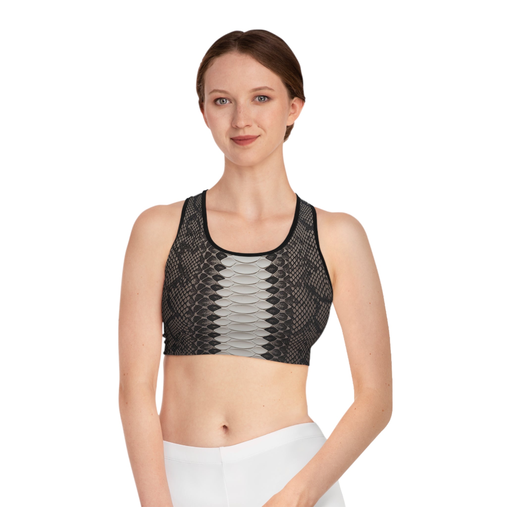 Stylish Snake Skin Sports Bra for Active Women