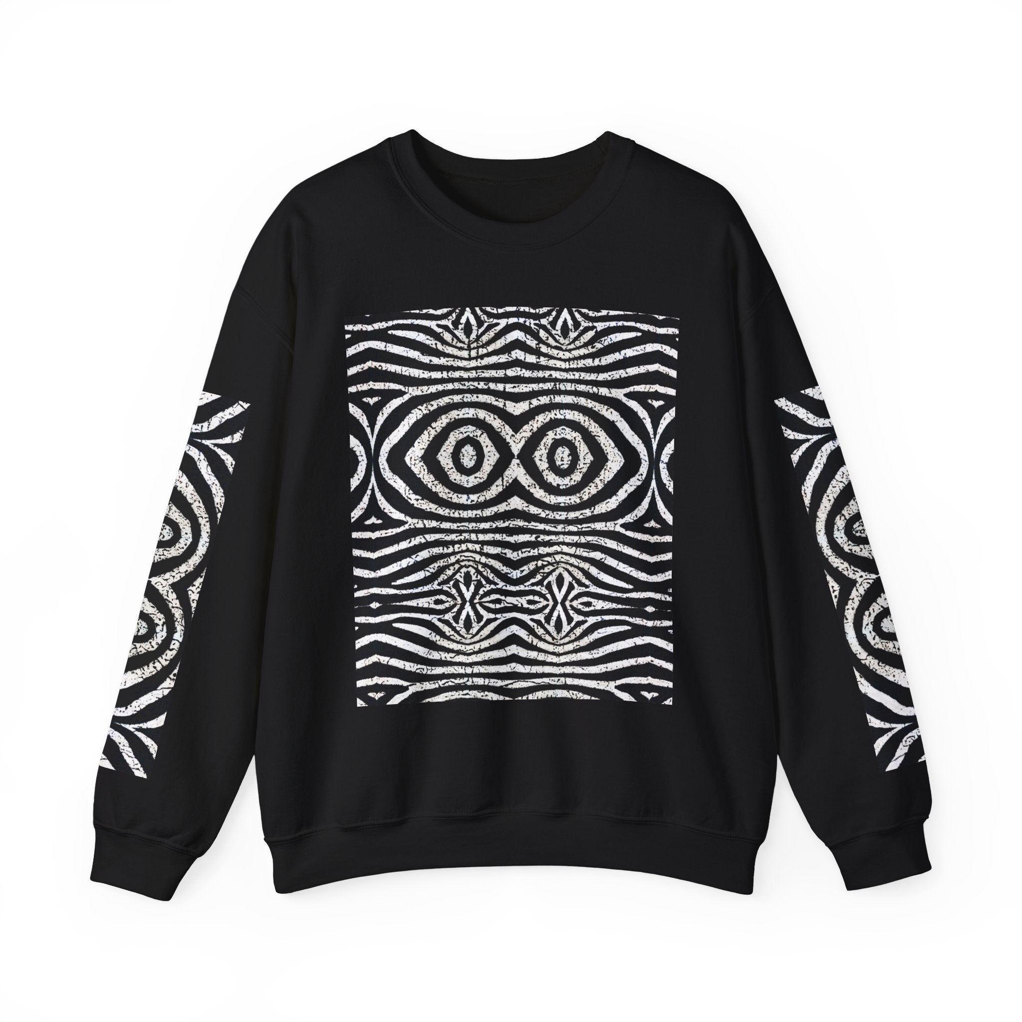 Abstract Tribal Pattern Unisex Heavy Blend Crewneck Sweatshirt - Angel Body