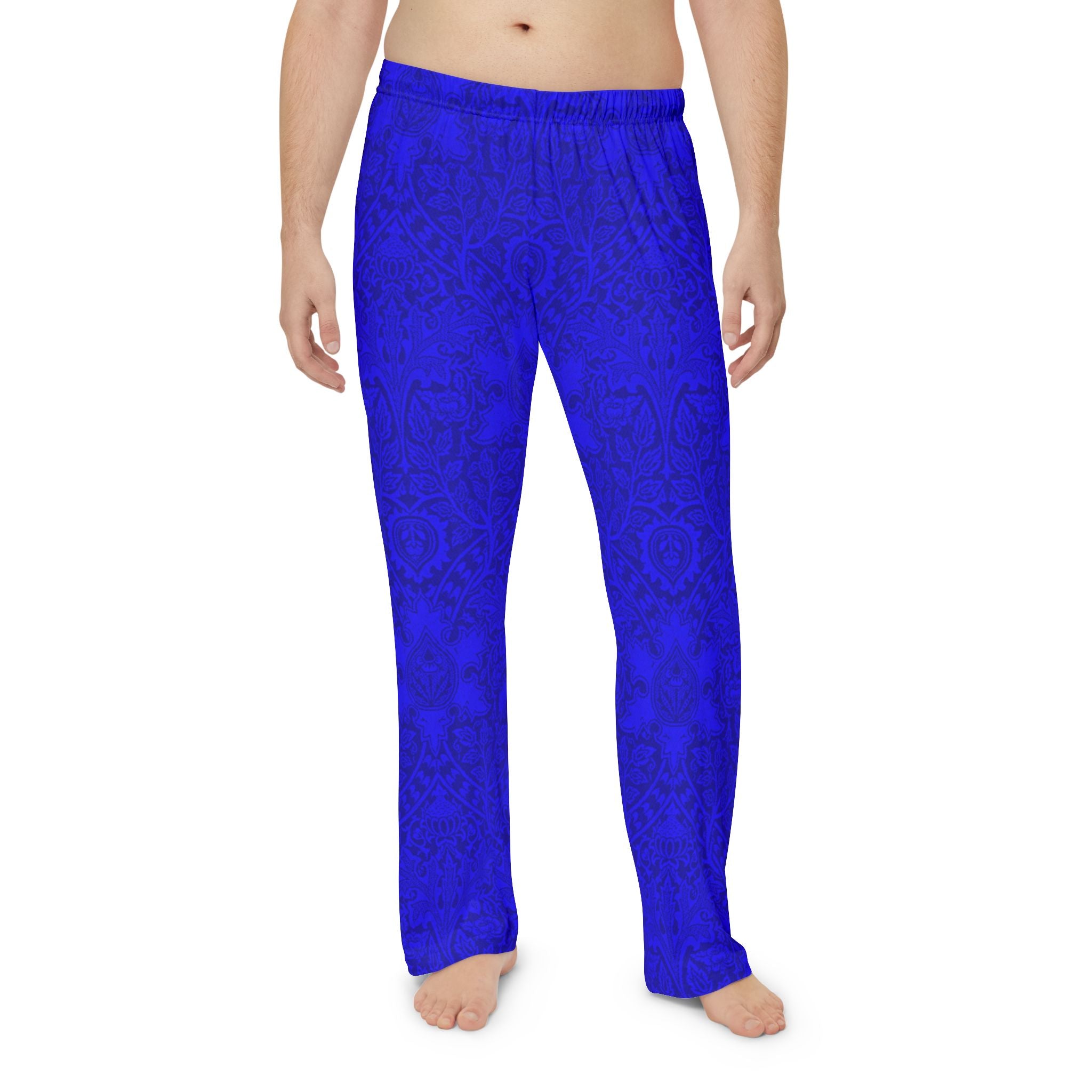 Men's Blue Elegance Pajama Pants - Comfortable Sleepwear for Relaxation - Angel Body