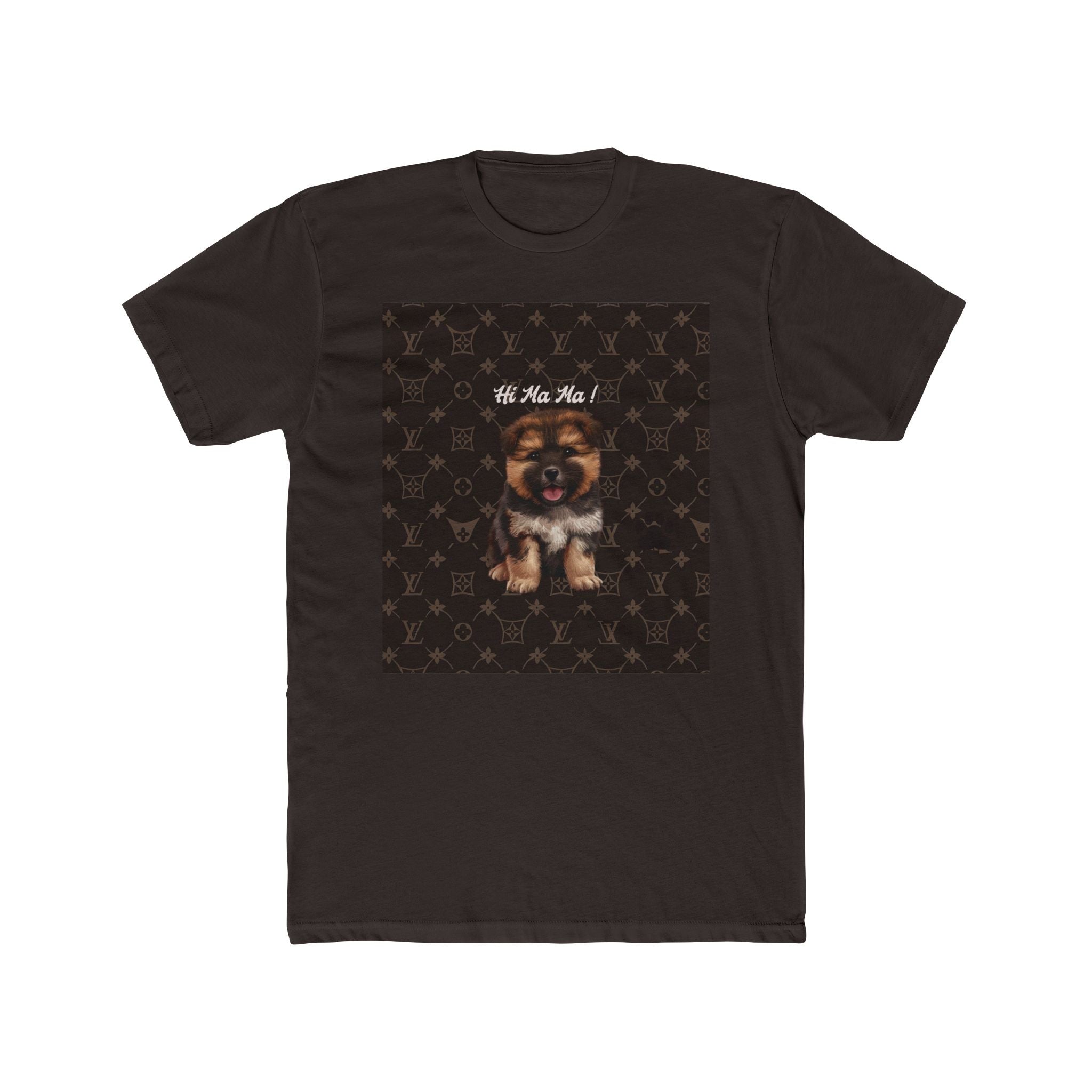 Humorous Pet Lover Unisex Cotton Crew Tee - 'He He Ha Ha!' - Angel Body