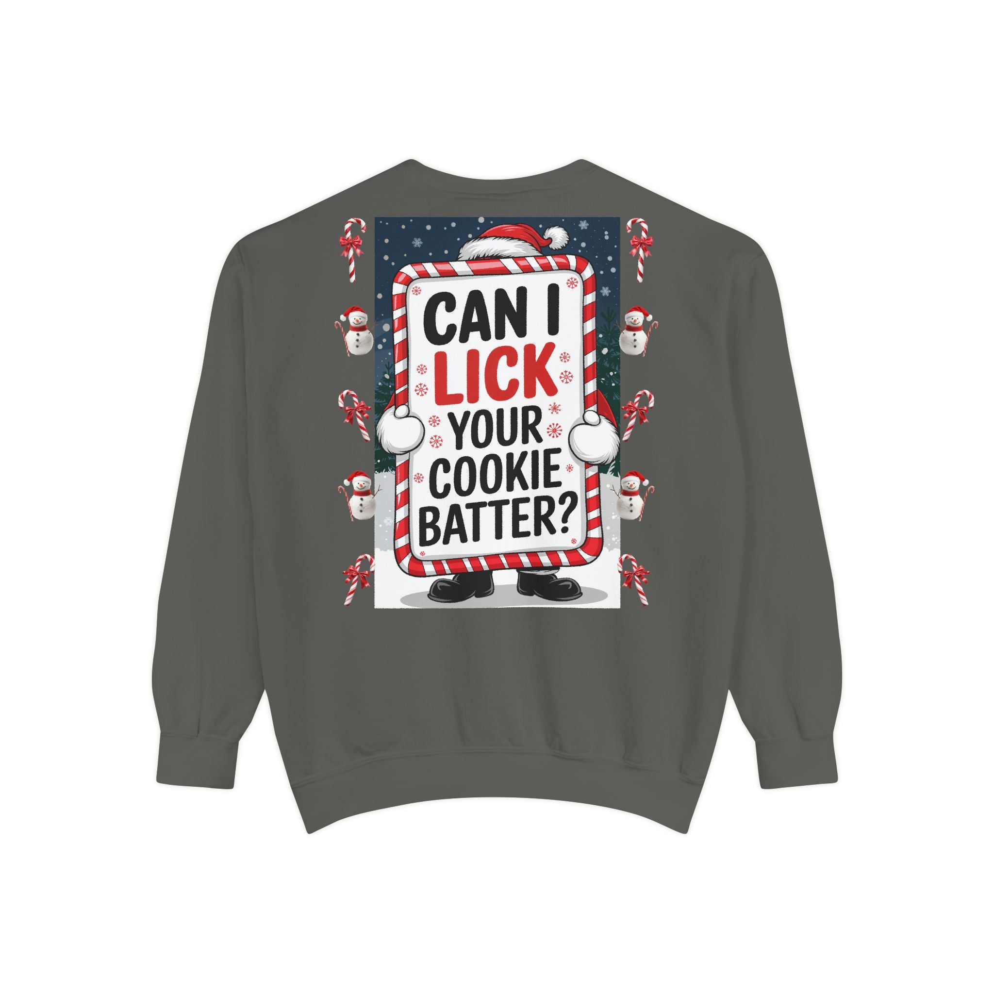 Funny Holiday Cookie Batter Sweatshirt - Unisex Christmas Sweatshirt - Angel Body