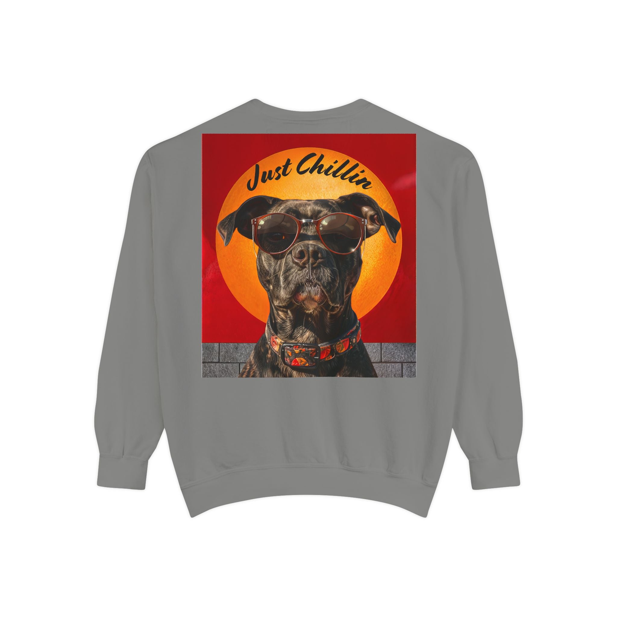 Pit Bull Terrier Dog Sunglasses Sweatshirt - Unisex Garment-Dyed - Angel Body