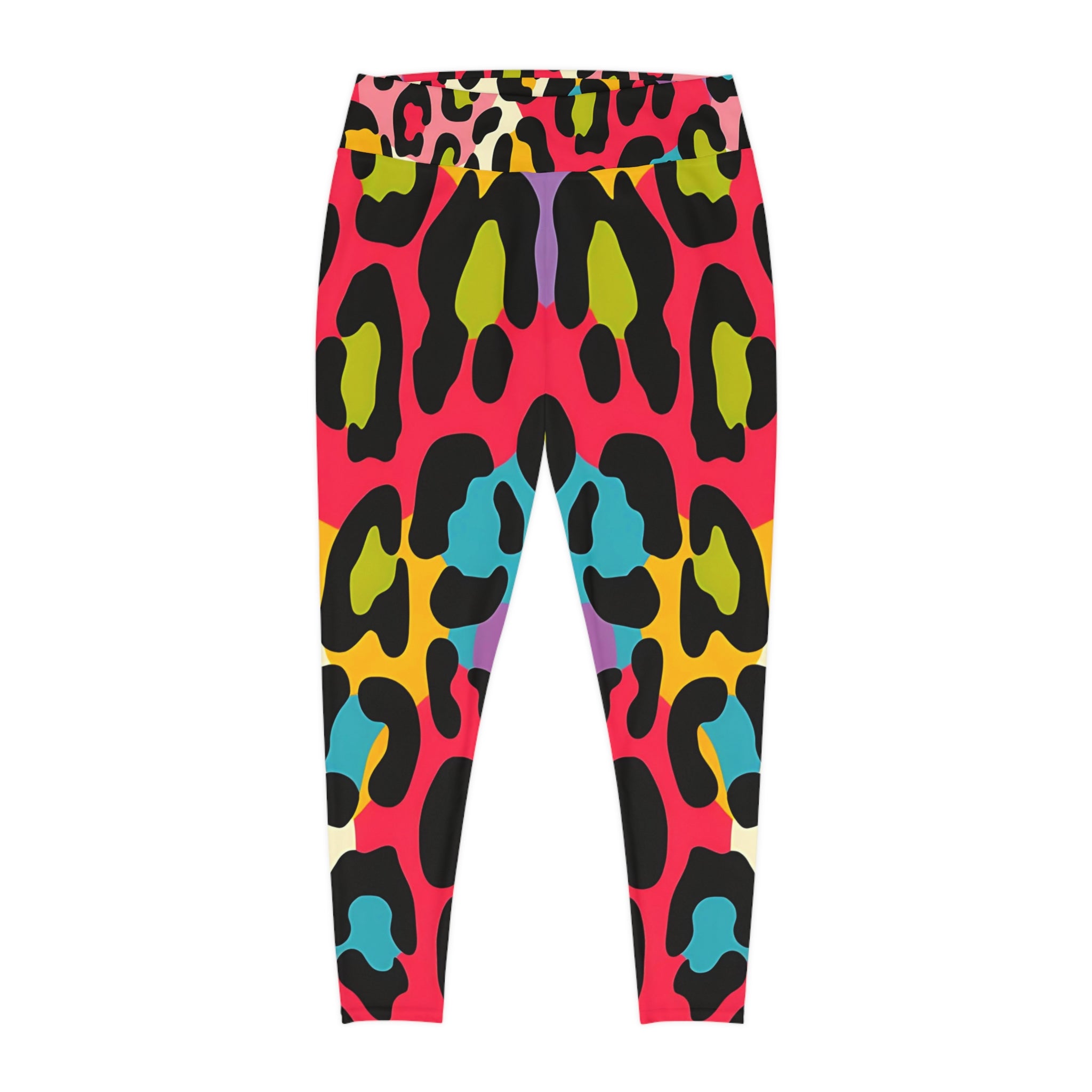 New Custom design Plus Size Leggings - Colorful Leopard style Print Activewear" You are going to be eye candy! - Angel Body